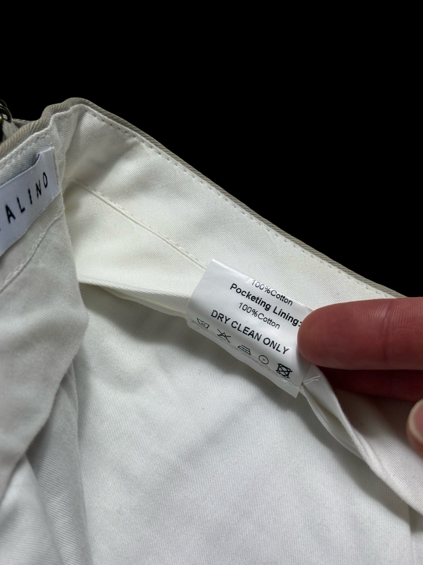 Natalino Beige Cotton Drill Pleat Front Trousers W32S RRP £165