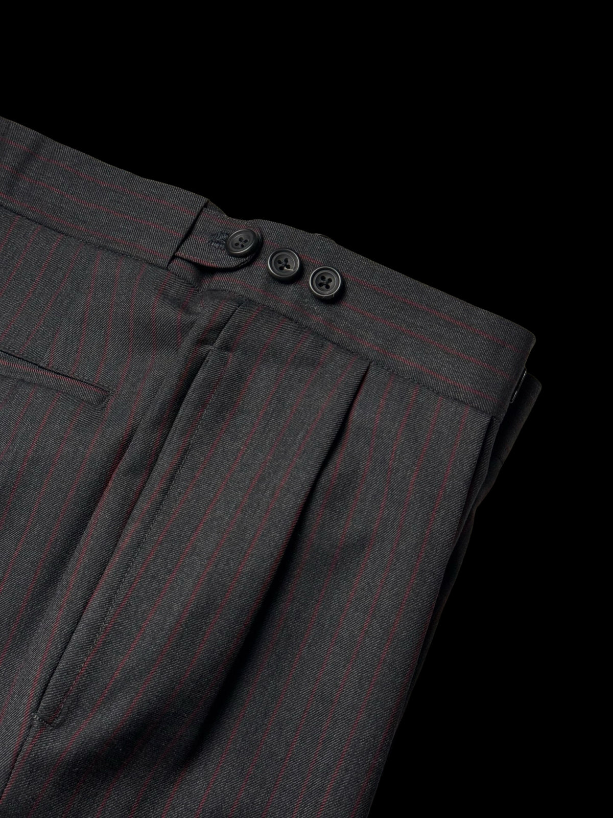 Bespoke Sims & Macdonald Savile Row Double Breasted Suit 38S / W34S Grey Pinstripe