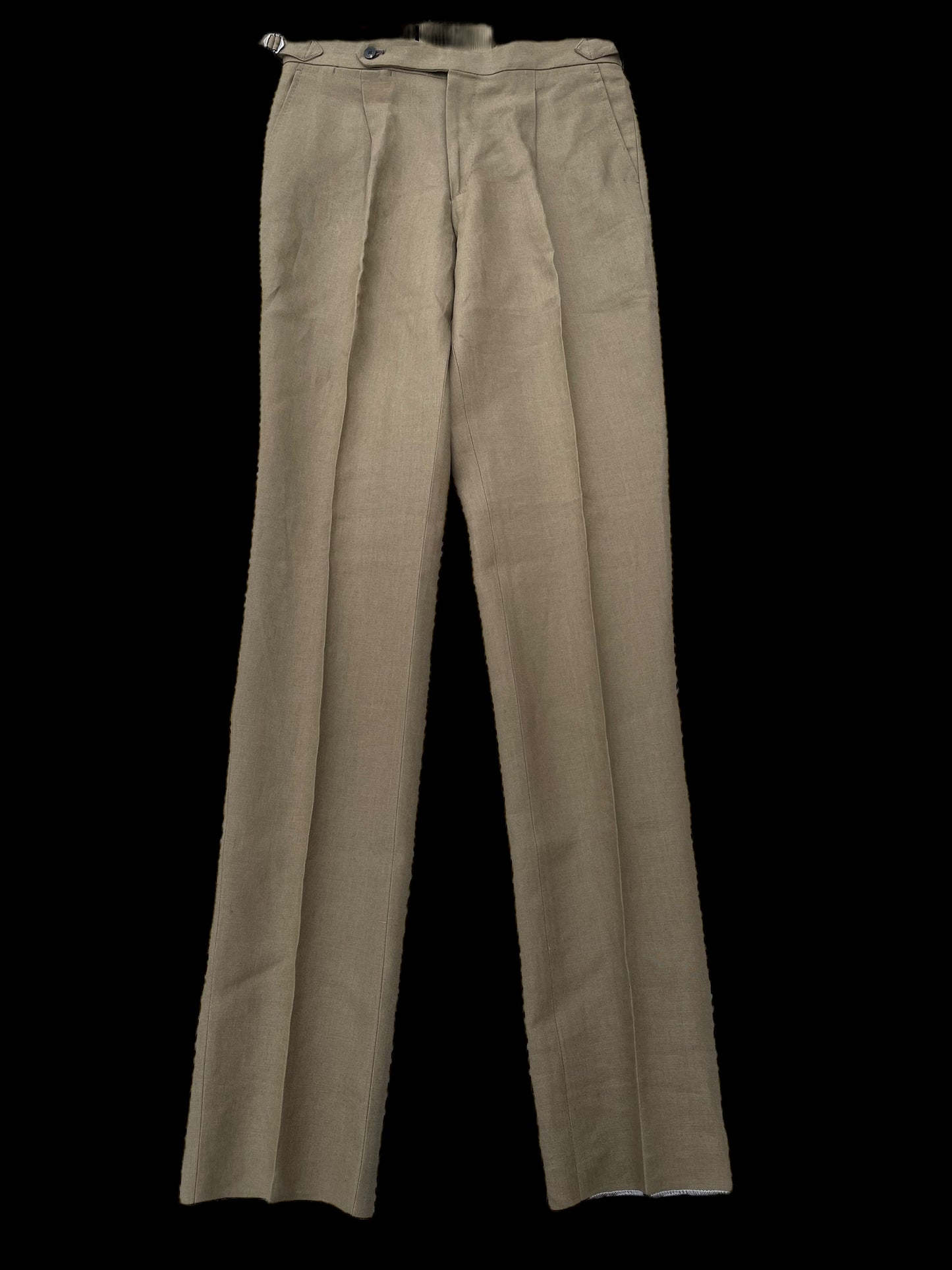 Natalino Single Pleat Linen Trousers 50L UK 34” Biscuit Brown Irish Linen