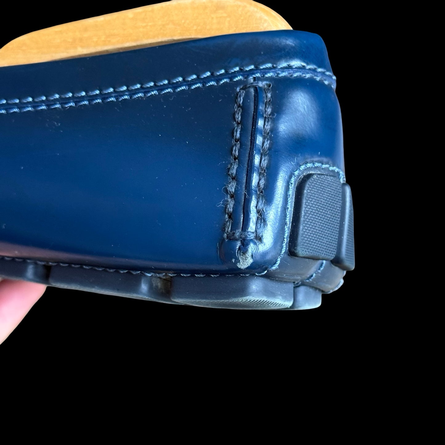 Mens Louis Vuitton Monte Carlo Blue Leather Driving Shoes Loafers UK 8 US 9