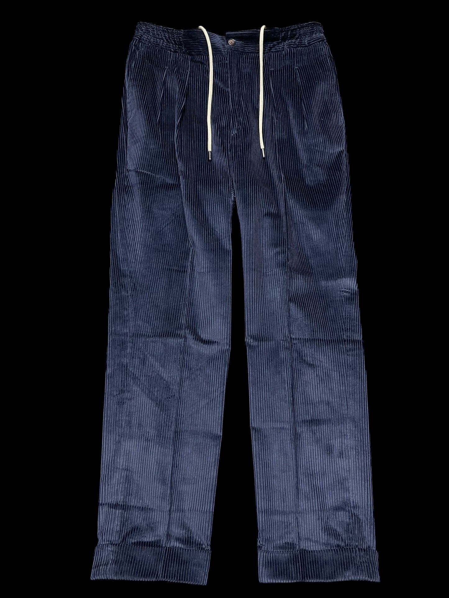 Natalino Corduroy Drawstring Trousers 32” Navy Blue