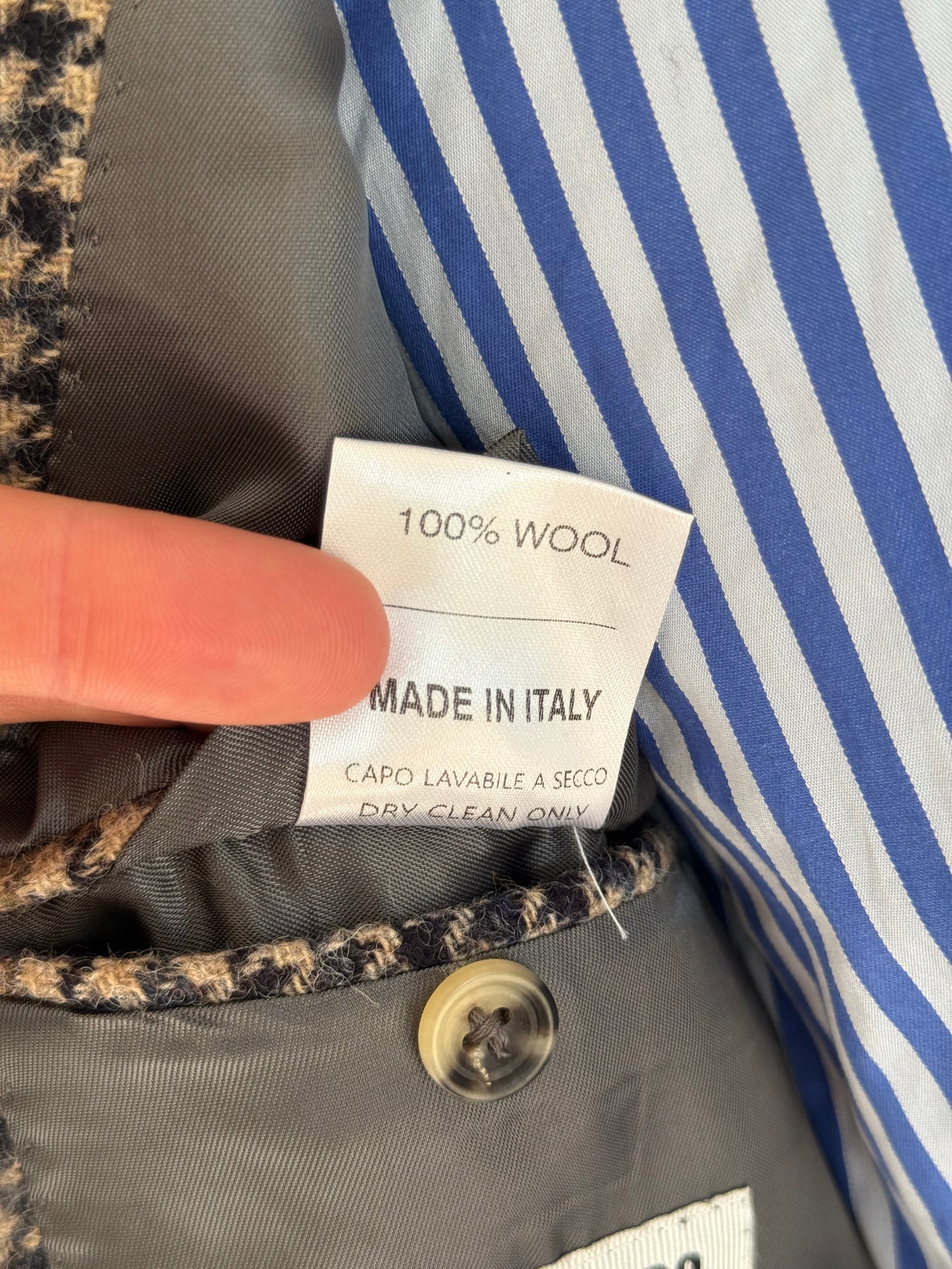 Natalino Houndstooth Check Wool Tweed Sport Jacket 44R RRP £480