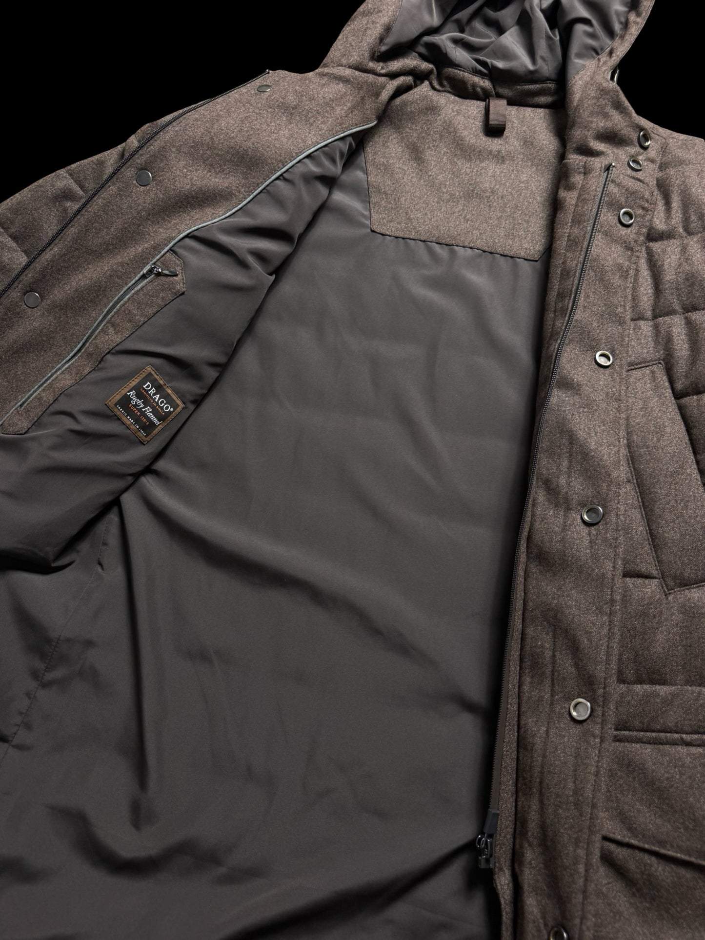 Men’s Barrington & Ayre Drago Rugby Flannel Wool Parka Coat 38-40” RRP £895