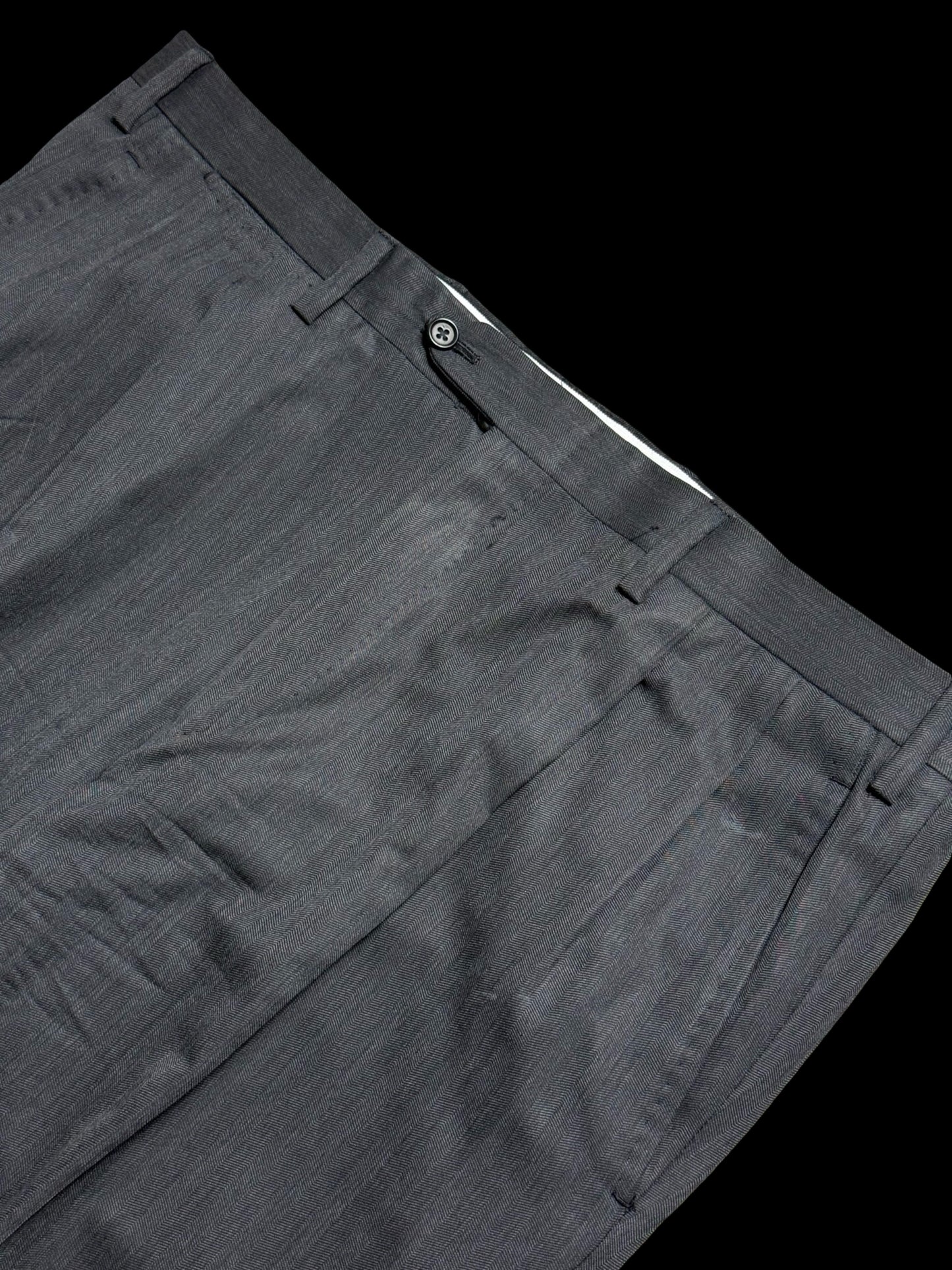 Kiton Grey Herringbone Suit 44L / W38L Diamante Blu Super 150’s 2 Roll 3