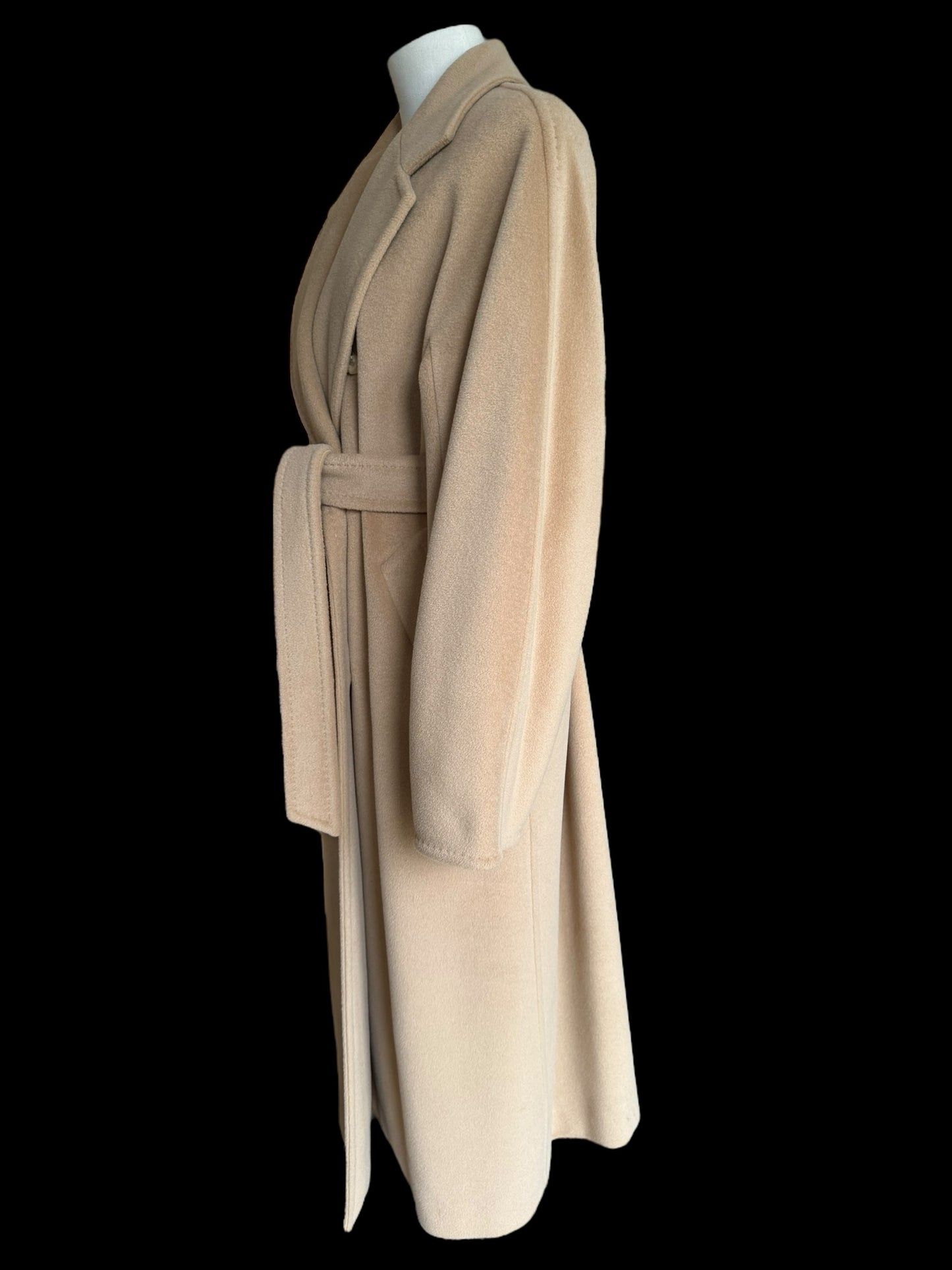 Max Mara 101801 Icon Madame Coat Camel Beige Cashmere Wool Oversized UK 8 10 12