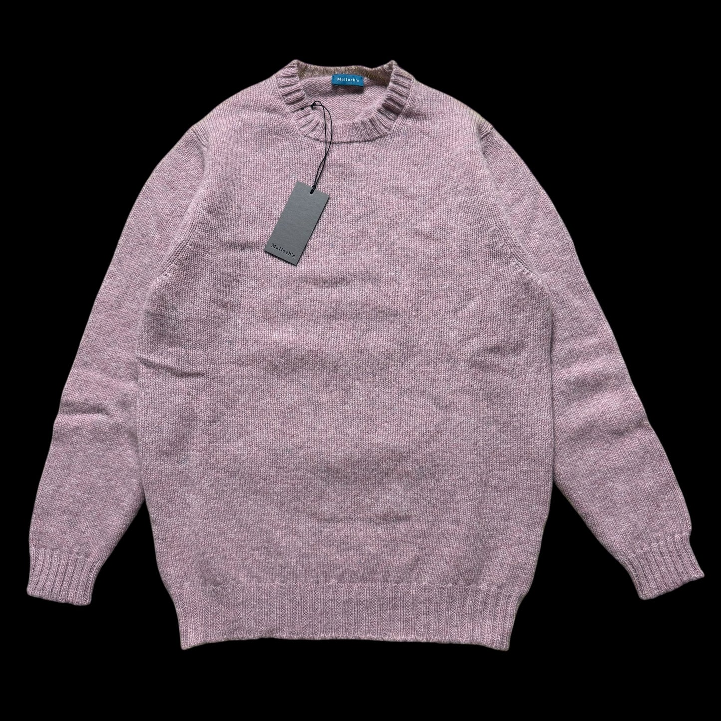 BNWT Malloch’s Wreay Shetland Wool Crew Neck Jumper Pink Haar RRP £205