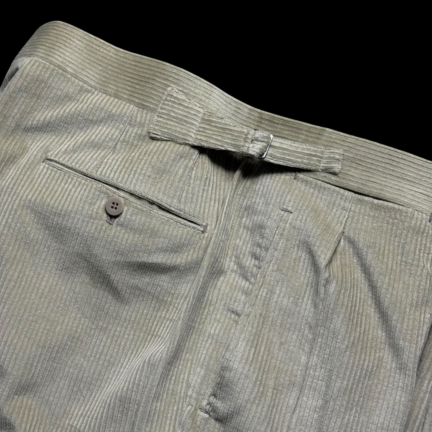 Sartoria Sabino Napoli Bespoke Corduroy Pants Trousers W34-36” Sage Green