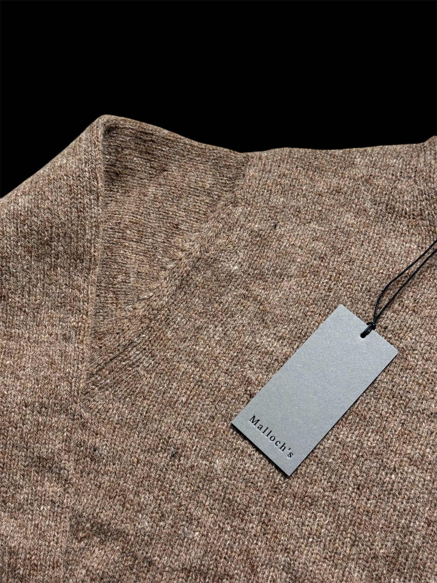 BNWT Malloch’s Wreay Shetland Wool Crew Neck Jumper Small Nutmeg Brown RRP £205