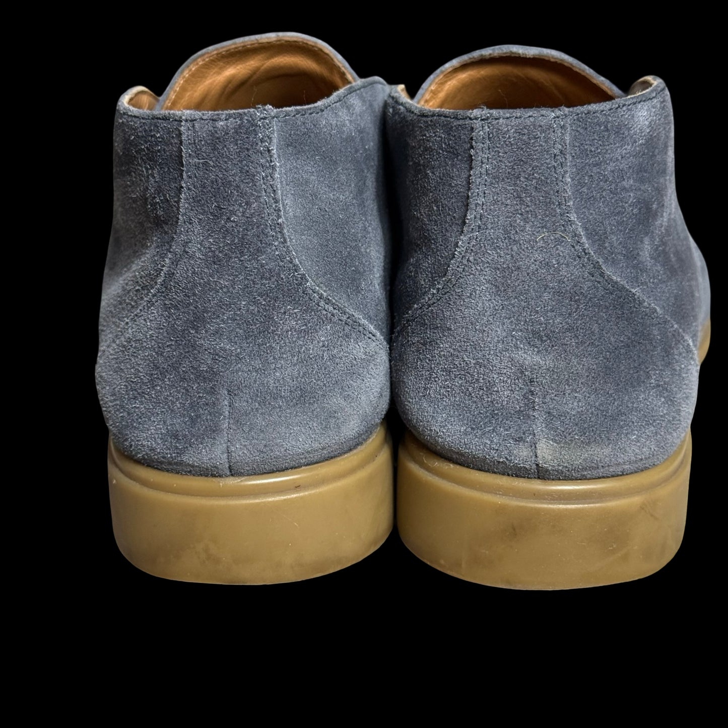 Men’s Stemar Suede Chukka Ankle Shoes UK 7.5 Blue Made In Italy
