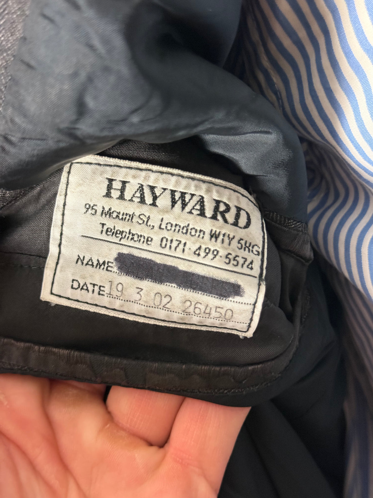 Bespoke Hayward Mid Grey Herringbone Suit 44R / W38R Savile Row 3 Btn