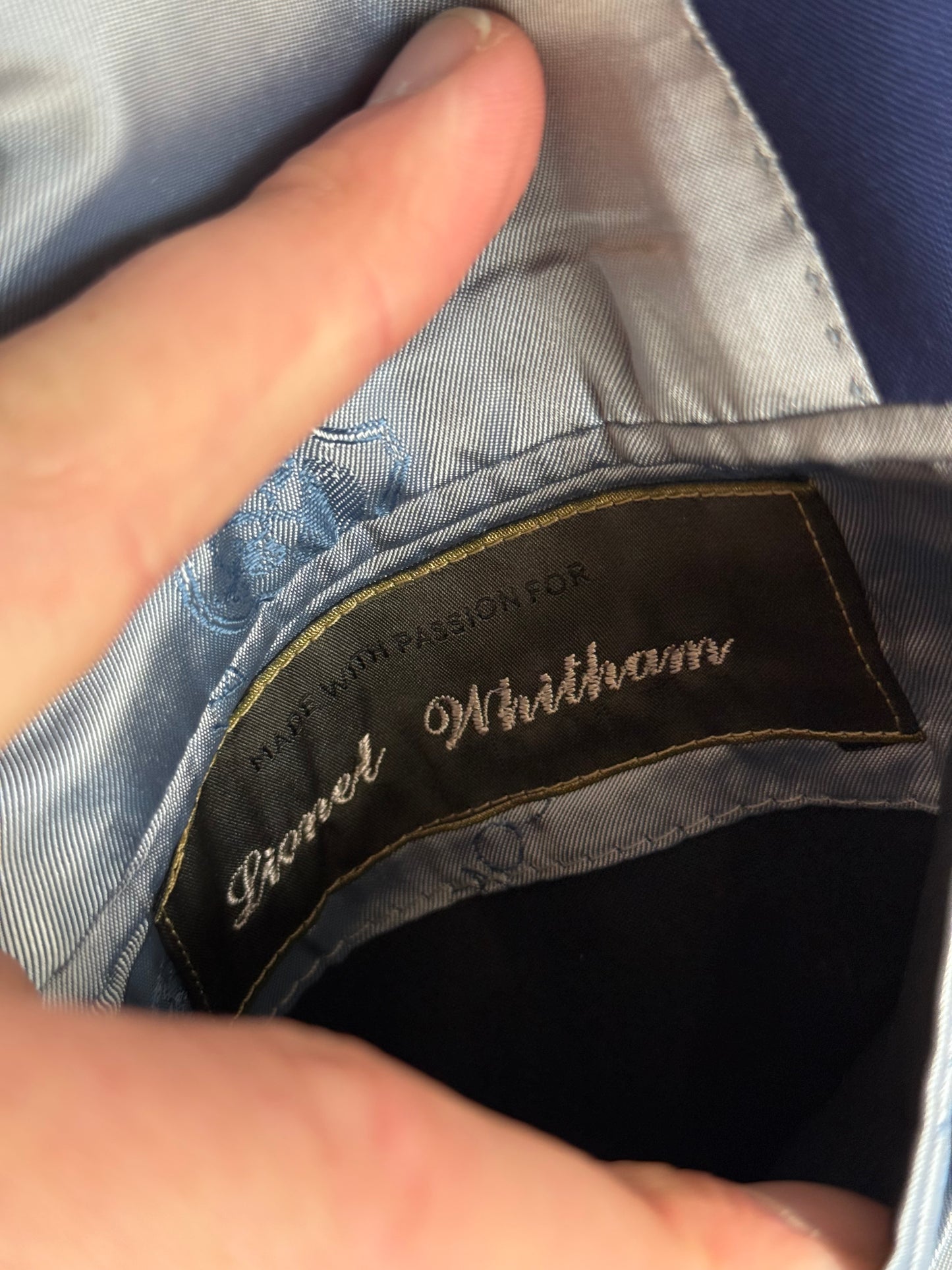 Corneliani Su Misura Royal Blue Suit 48R / W44R MTM Bespoke 15.75 Micron