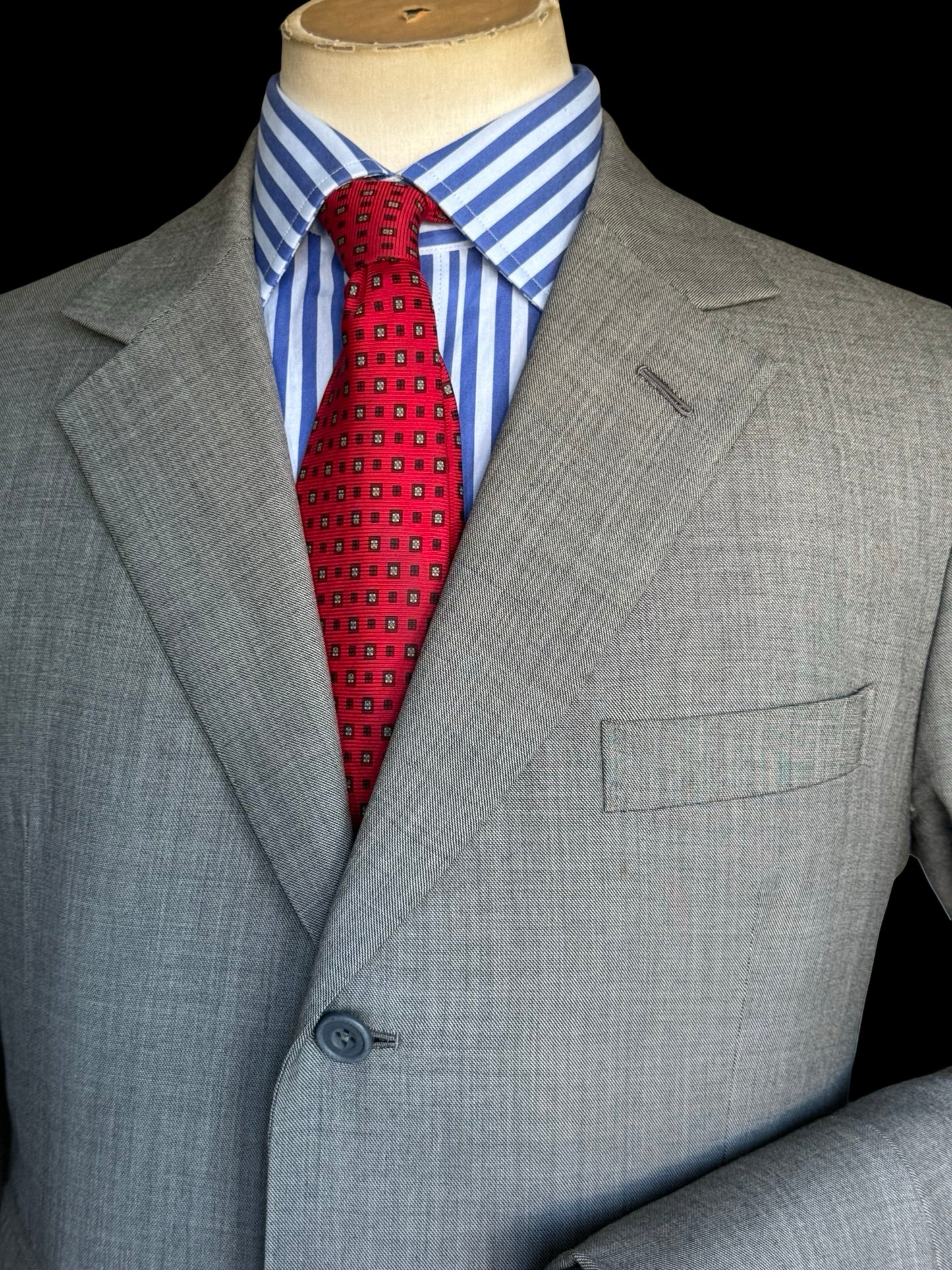 Bespoke John Kent Light Grey Suit 42L /W38L Lightweight Wool Full Canvas Savile Row
