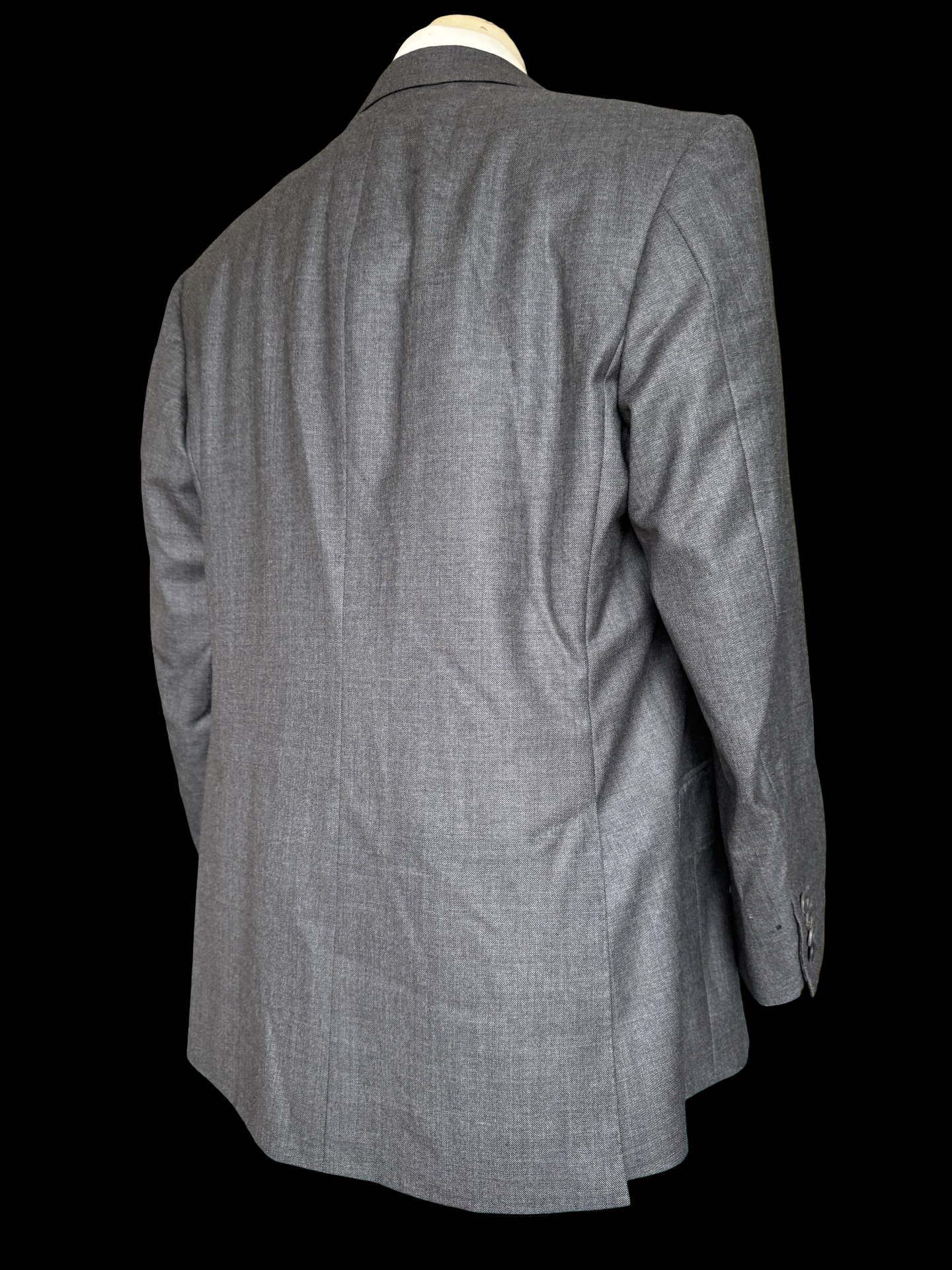 Bespoke Kent & Haste Savile Row Double Breasted Grey Blazer 44S/R Silk Lined