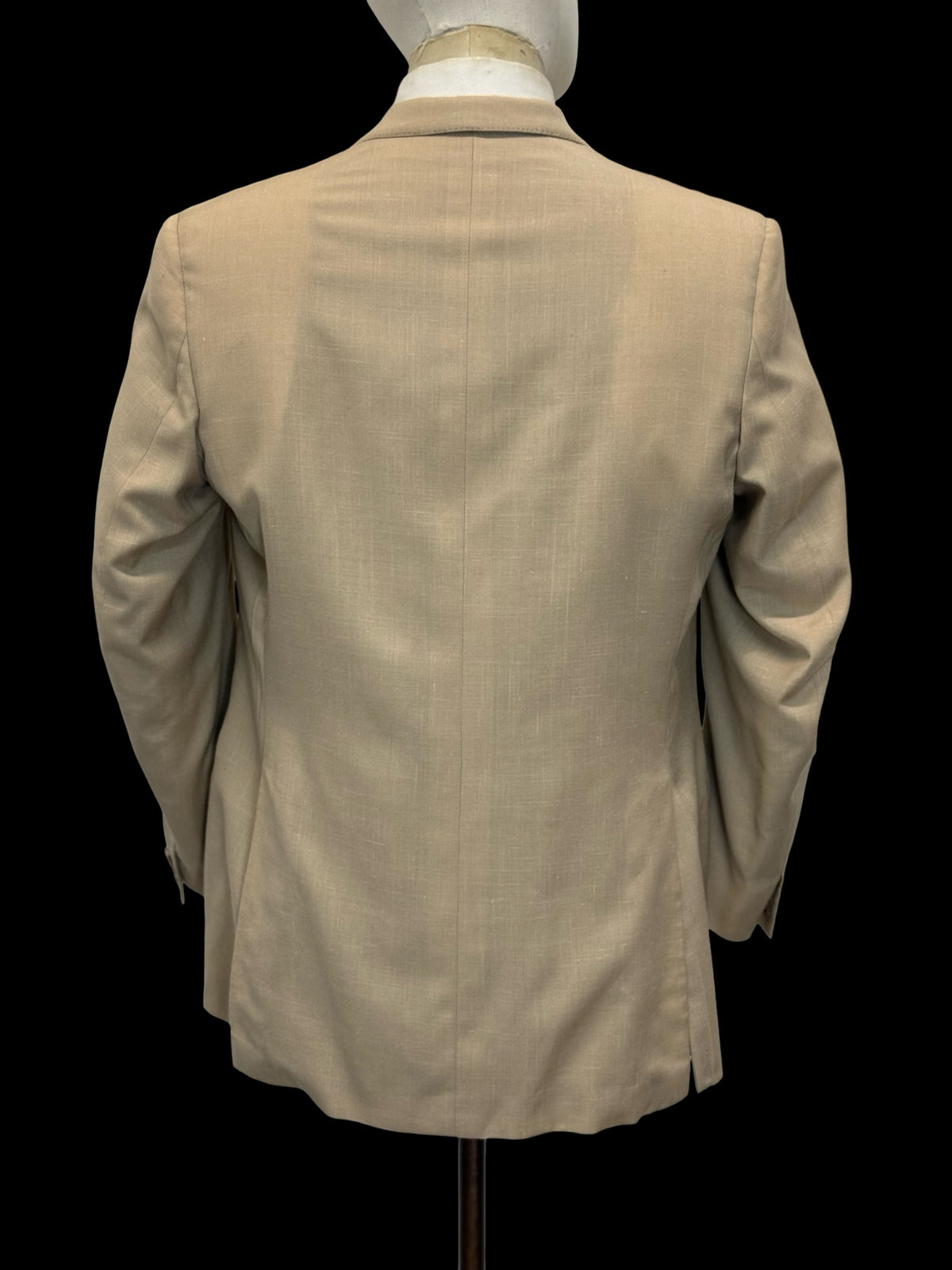 Bespoke 80’s Furness & Duke Tropical Wool Beige Suit 42R / W36R Savile Row
