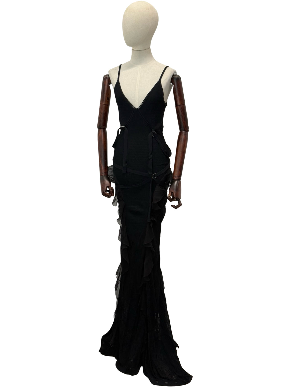 Christian Dior John Galliano 2003 ‘Tough Chic’ Evening Dress UK14 F42 US10