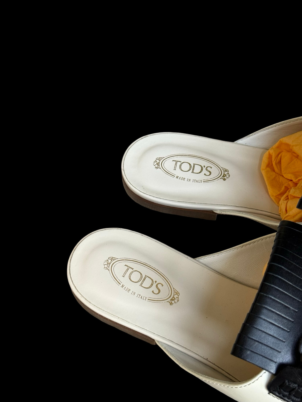 Women’s TOD’s Ivory White Leather Fringed Tassel Mules Size EU39 UK6