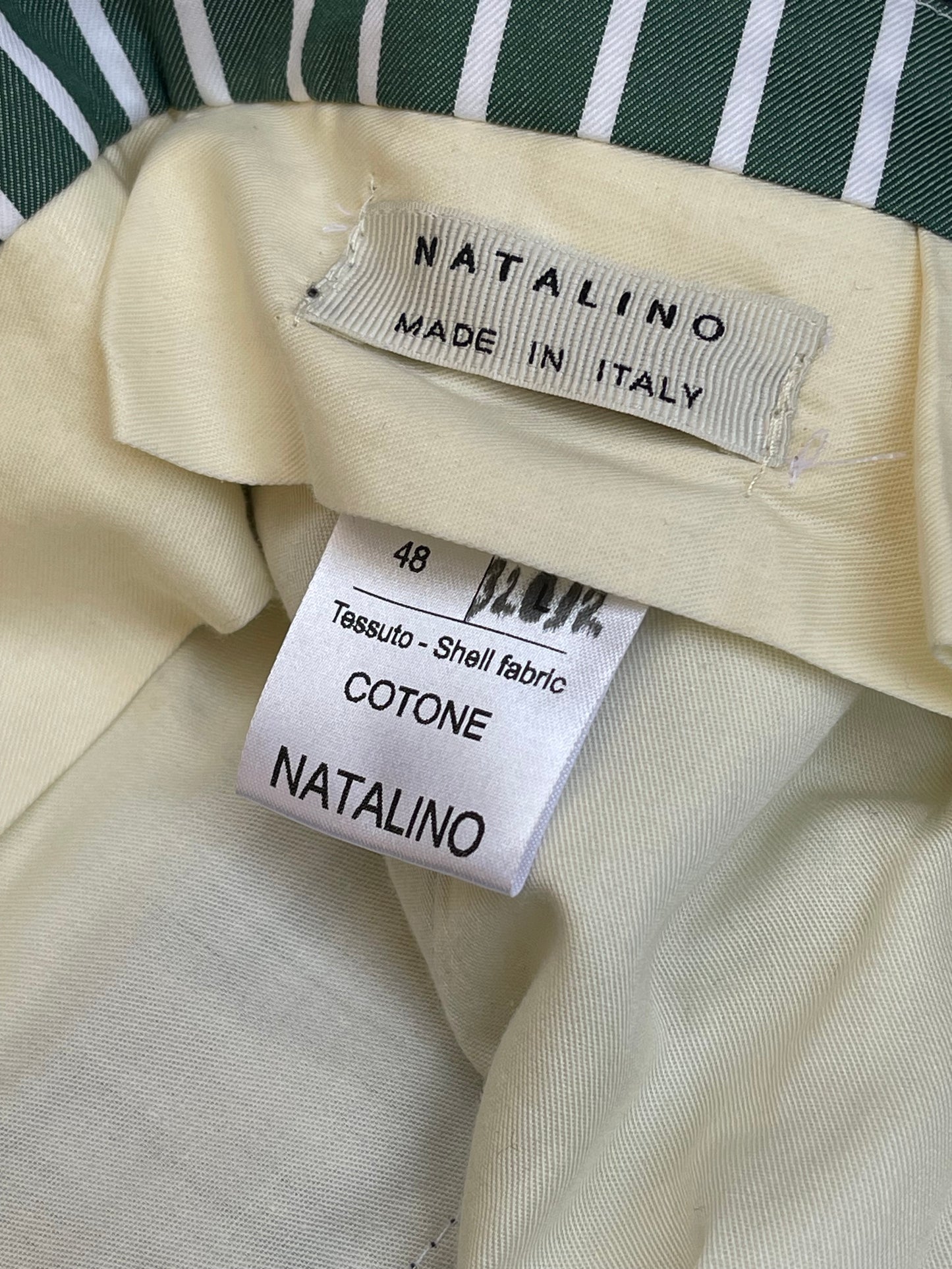 Natalino Single Pleat Trousers 32S Brushed Cotton Navy RRP £140