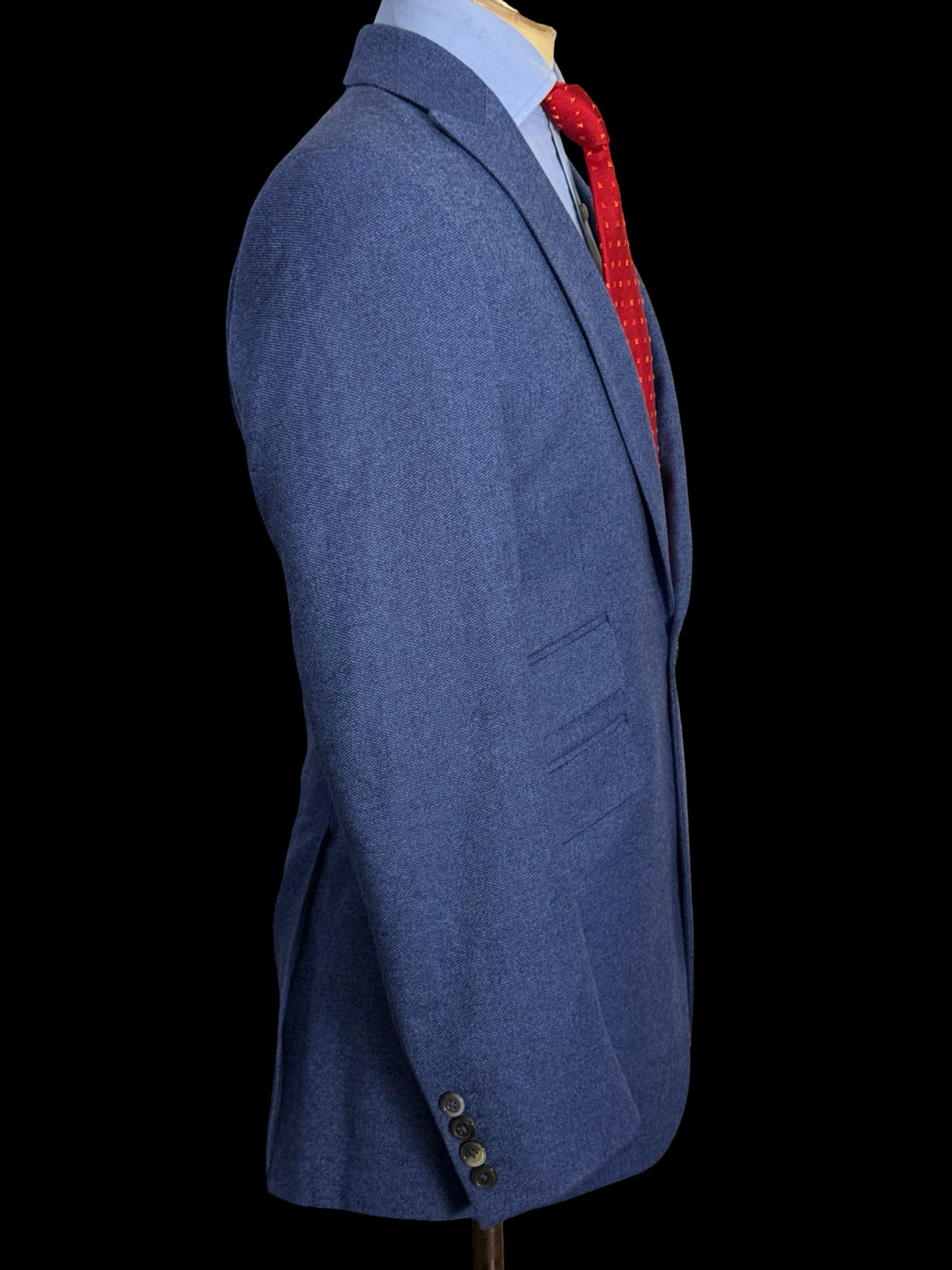 Men’s Favourbrook Blue Wool Suit 37R / W31” Wedding Suit MOP Buttons