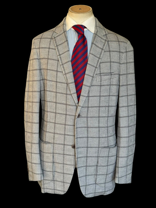 Men’s Brioni Jersey Cotton Silk Sportcoat XXL Slim Fit Glen Plaid Check RRP £5k