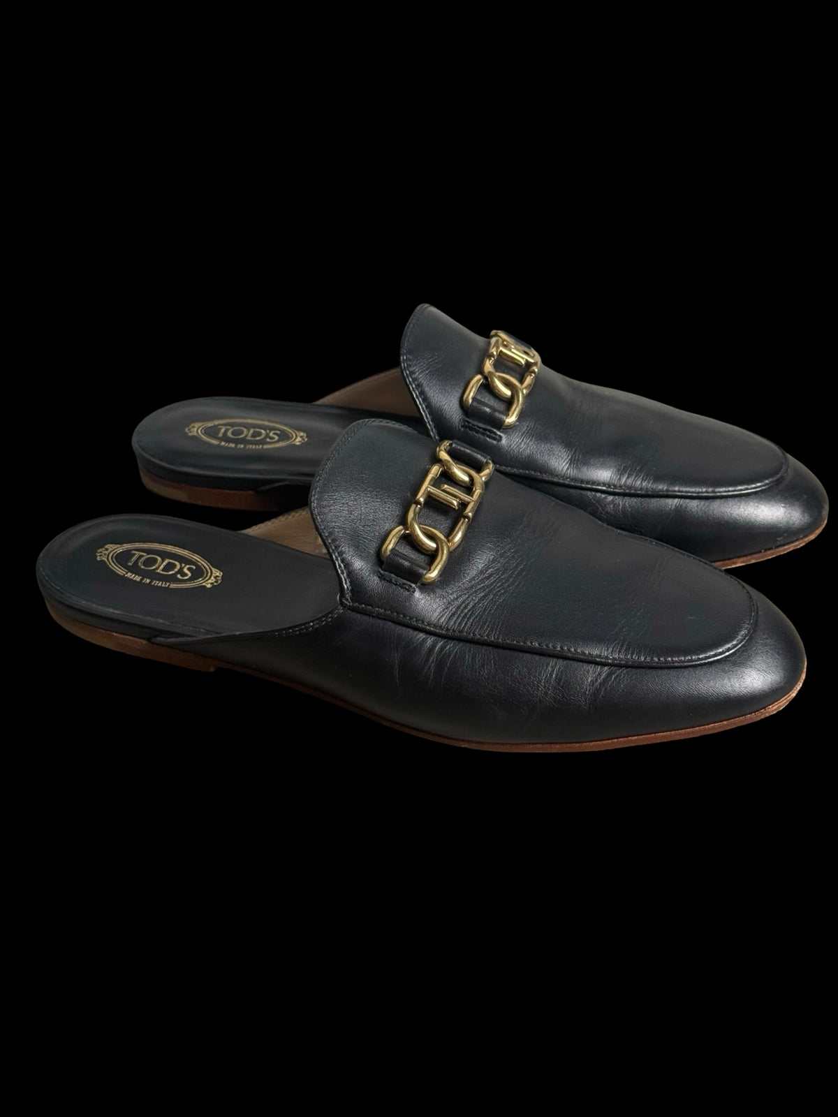 Women’s TOD’s Black Leather Horsebit Mules Size EU40 UK7 RRP £535
