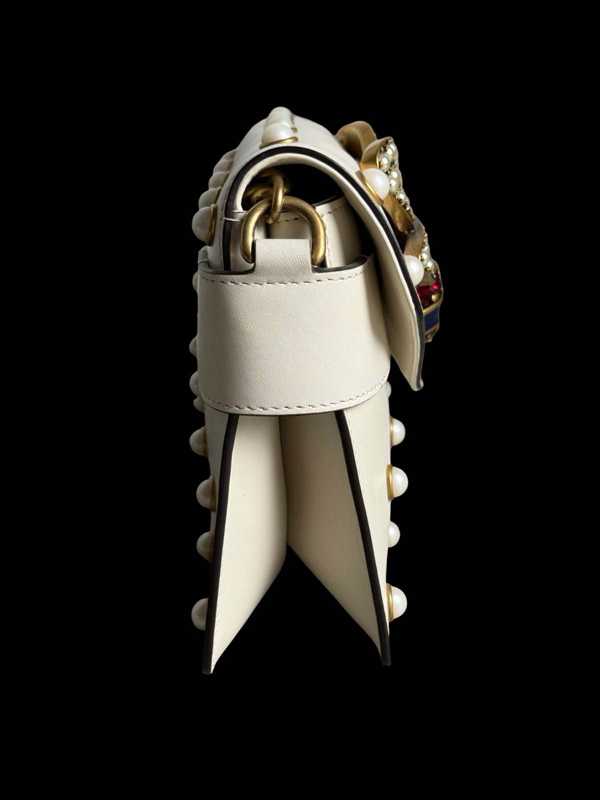 Gucci Queen Margaret Broadway Shoulder Bag Bee Pearls RRP £2250