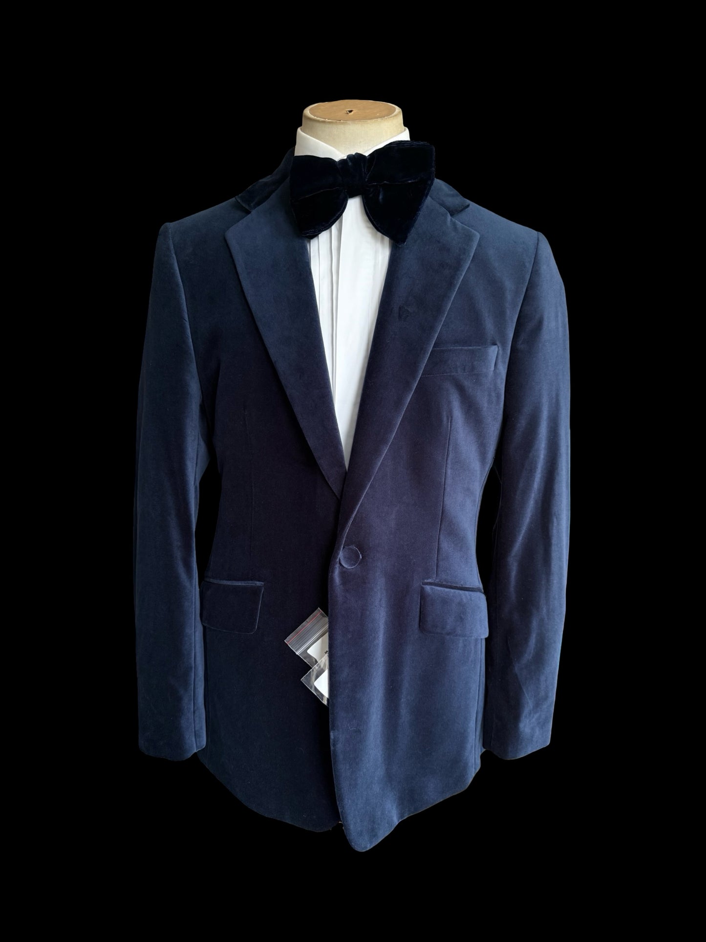 BNWT Barrington & Ayre Navy Blue Velvet Jacket 42R RRP £395 Brisbane Moss