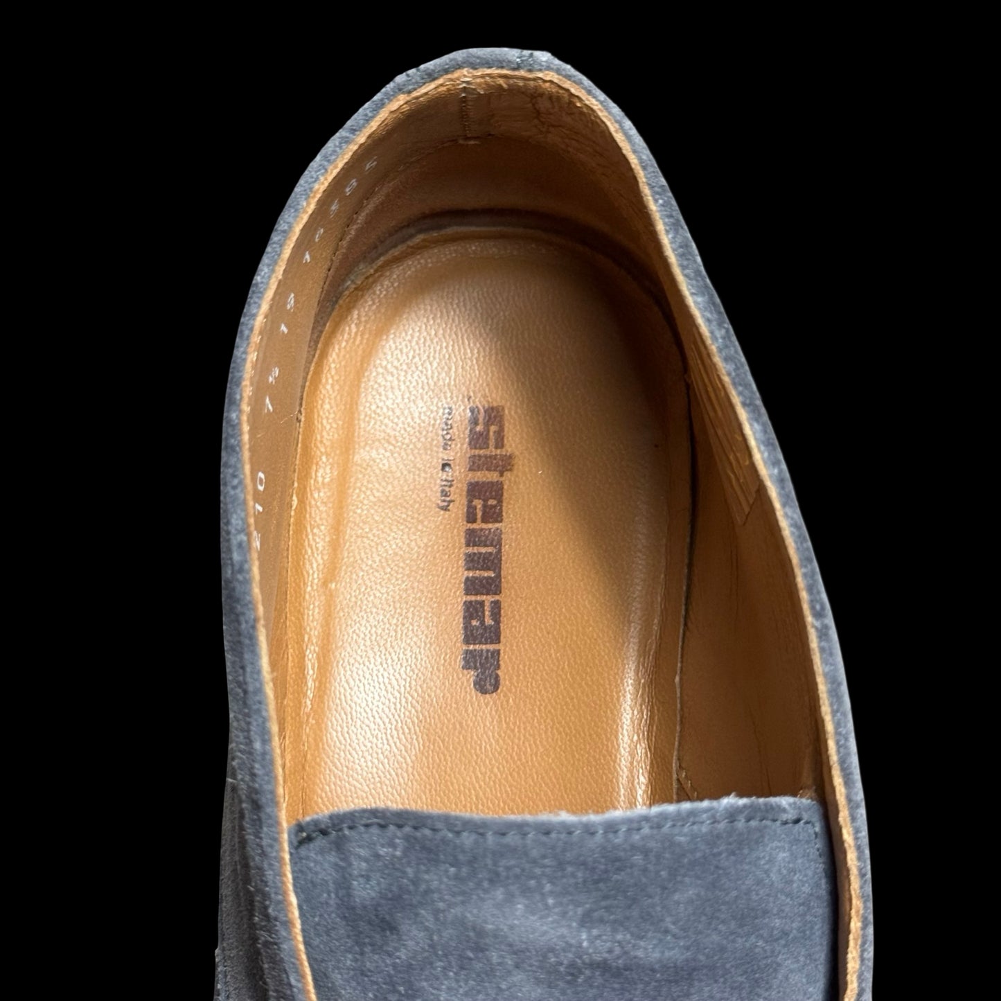Men’s Stemar Suede Chukka Ankle Shoes UK 7.5 Blue Made In Italy