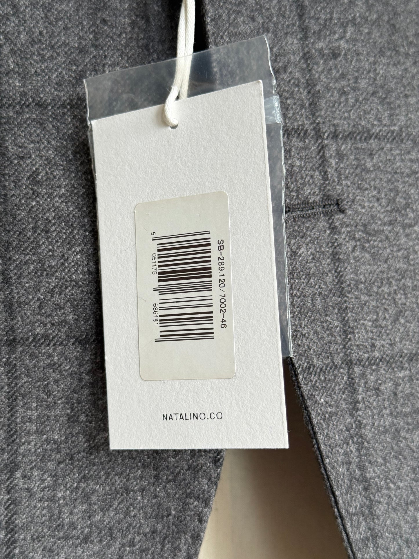 BNWT Natalino Mid Grey Flannel Sport Jacket 36R Wool Cotton Cashmere RRP £470