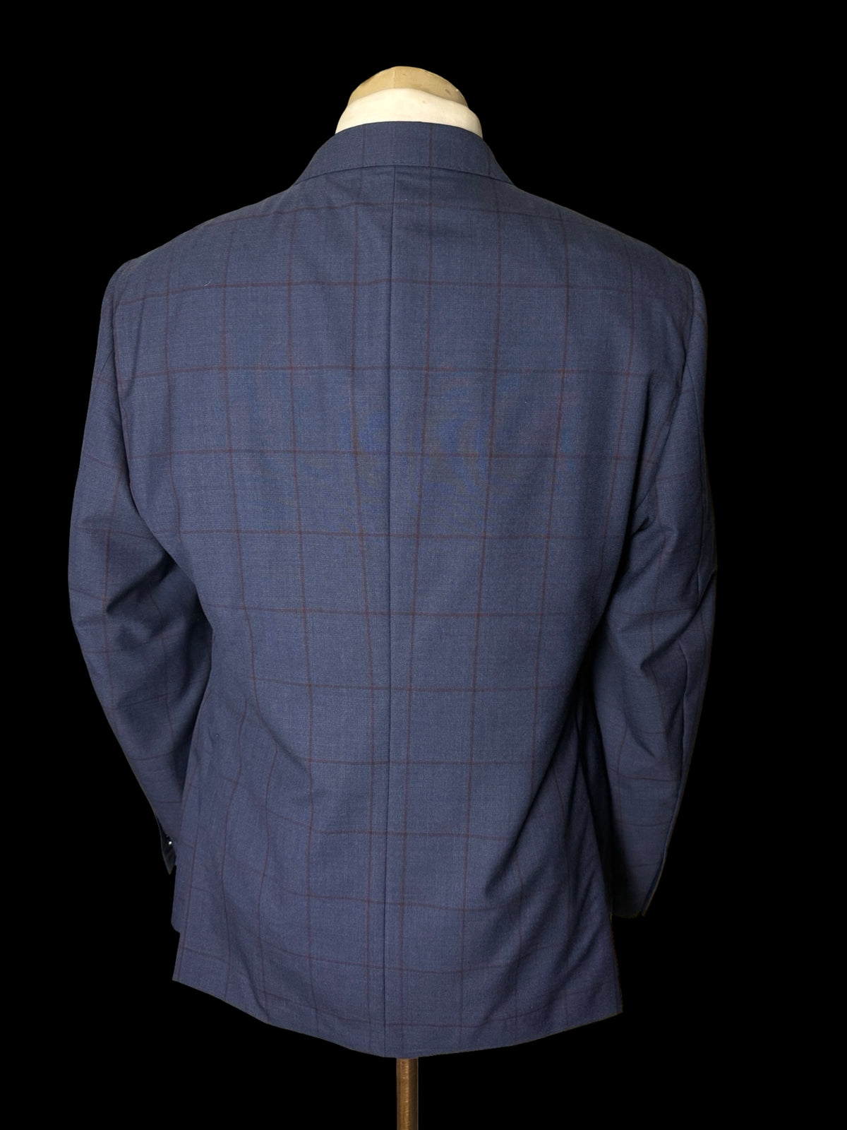 Men’s Hackett London Blue / Red Windowpane Check Suit 42R / W36R