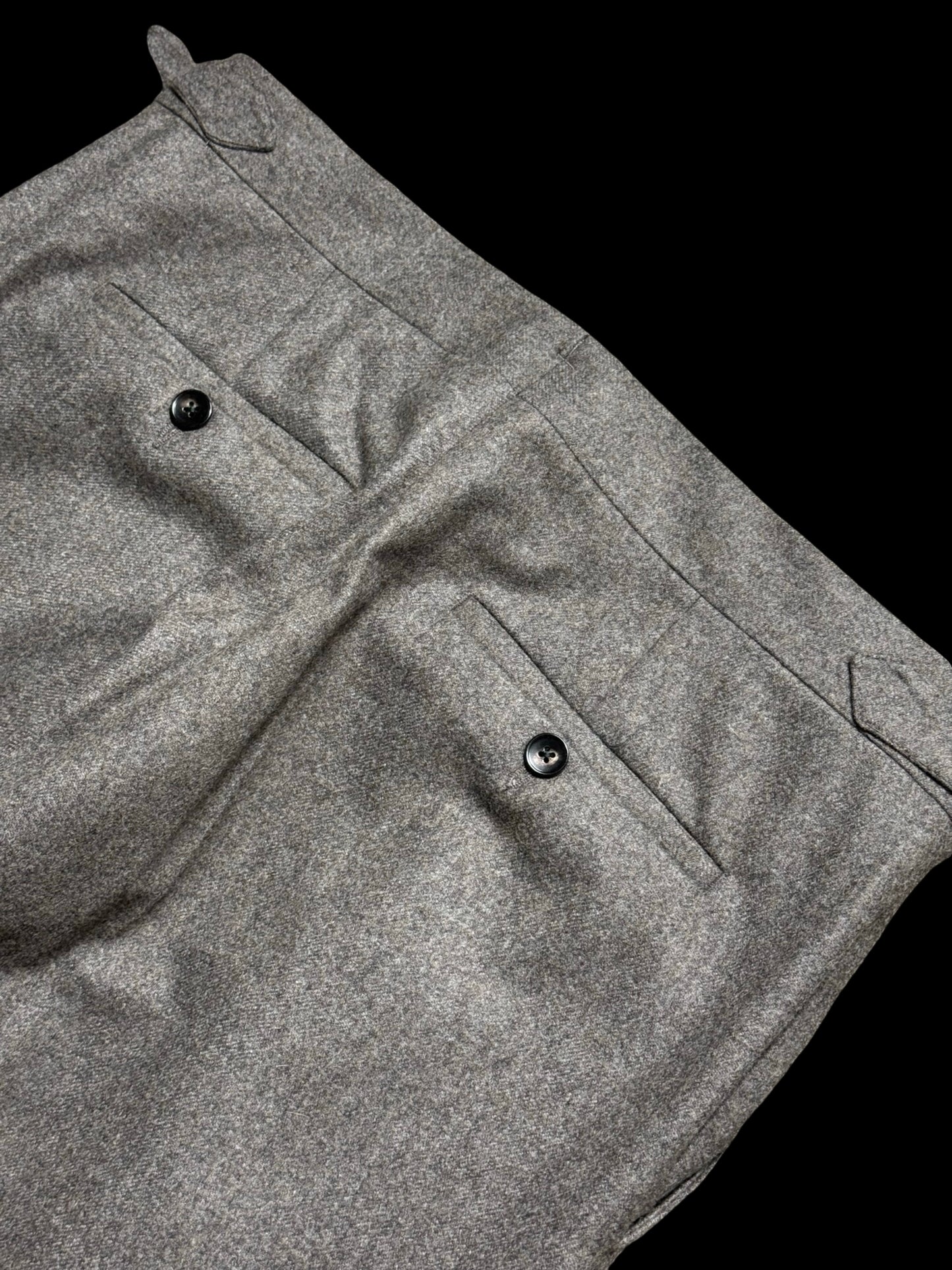 Men’s Natalino Grey Flannel Pleat Front Trousers W32S RRP £195