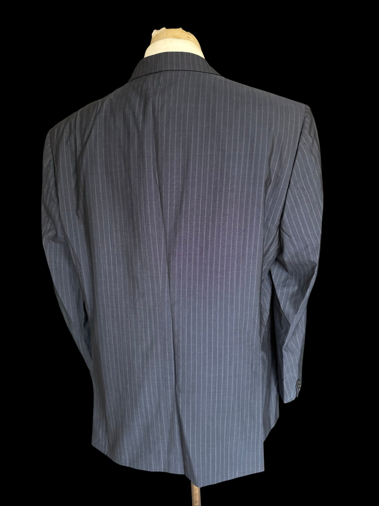 Brioni Navy Pinstripe Senato Suit 48R / W40R Wool Silk RRP £4k