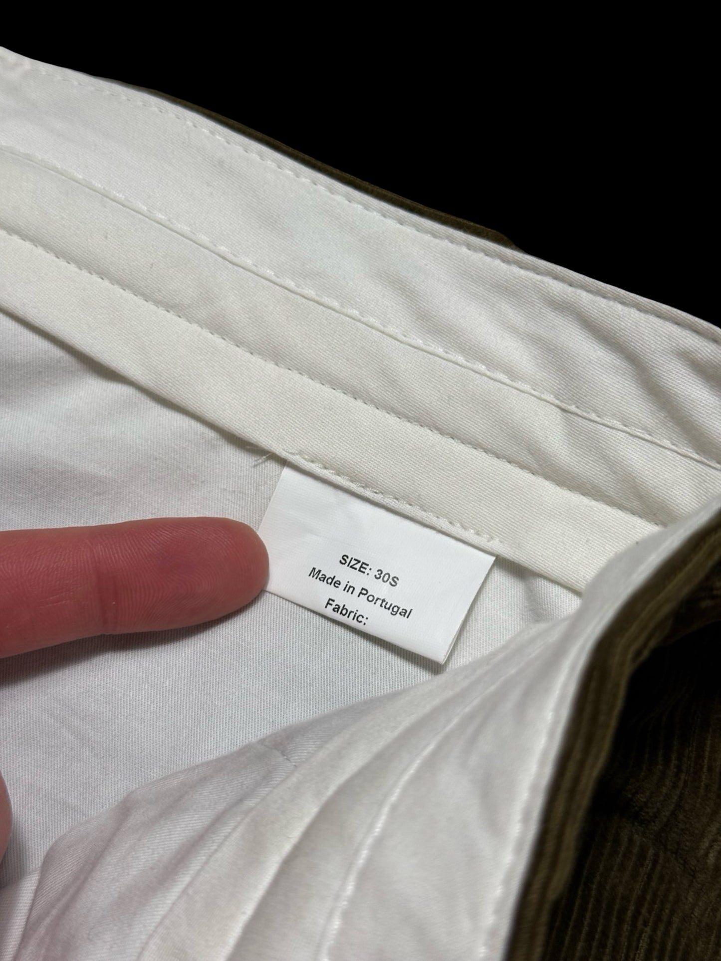Natalino Moss Green Corduroy Pleat Front Trousers W30x30” RRP £185