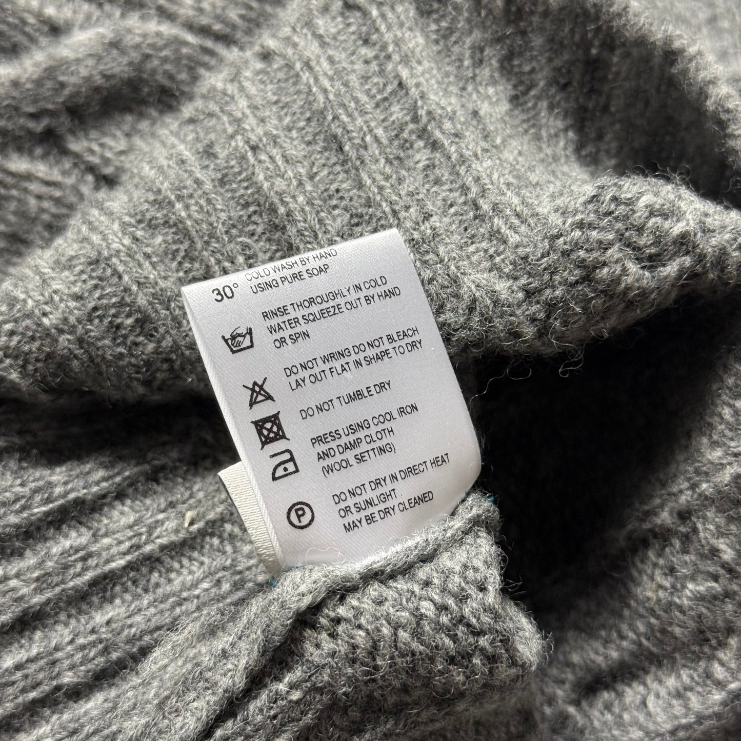 BNWT Malloch’s Douglas Cable-Knit Crew Neck Jumper Large Shetland Wool RRP £185