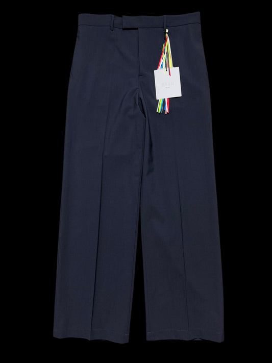 BNWT Men’s MSGM Wide Leg Wool Trousers Navy RRP £365