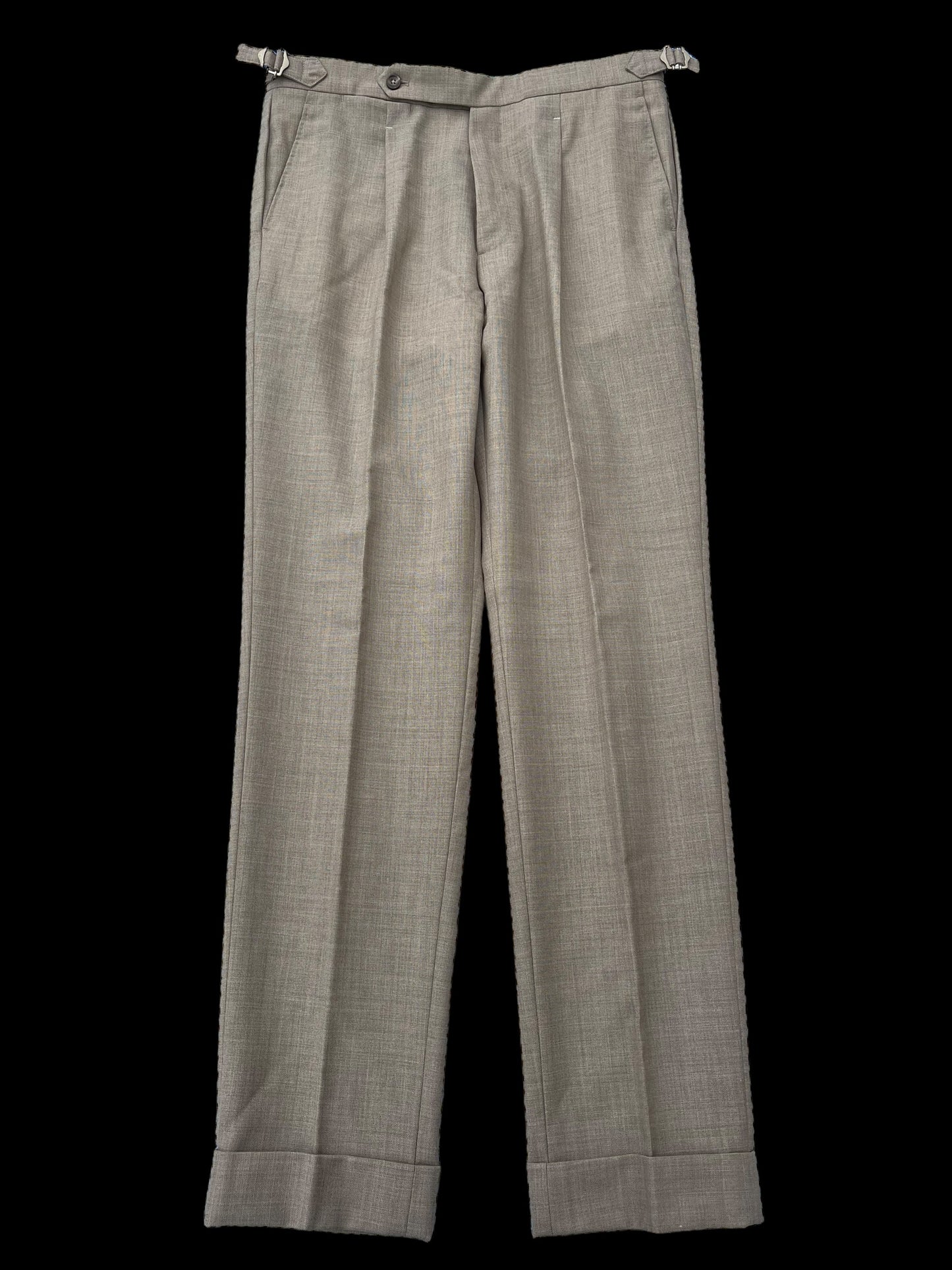 Natalino Single Pleat Tropical Wool Trousers 48 UK 32” Taupe RRP £180