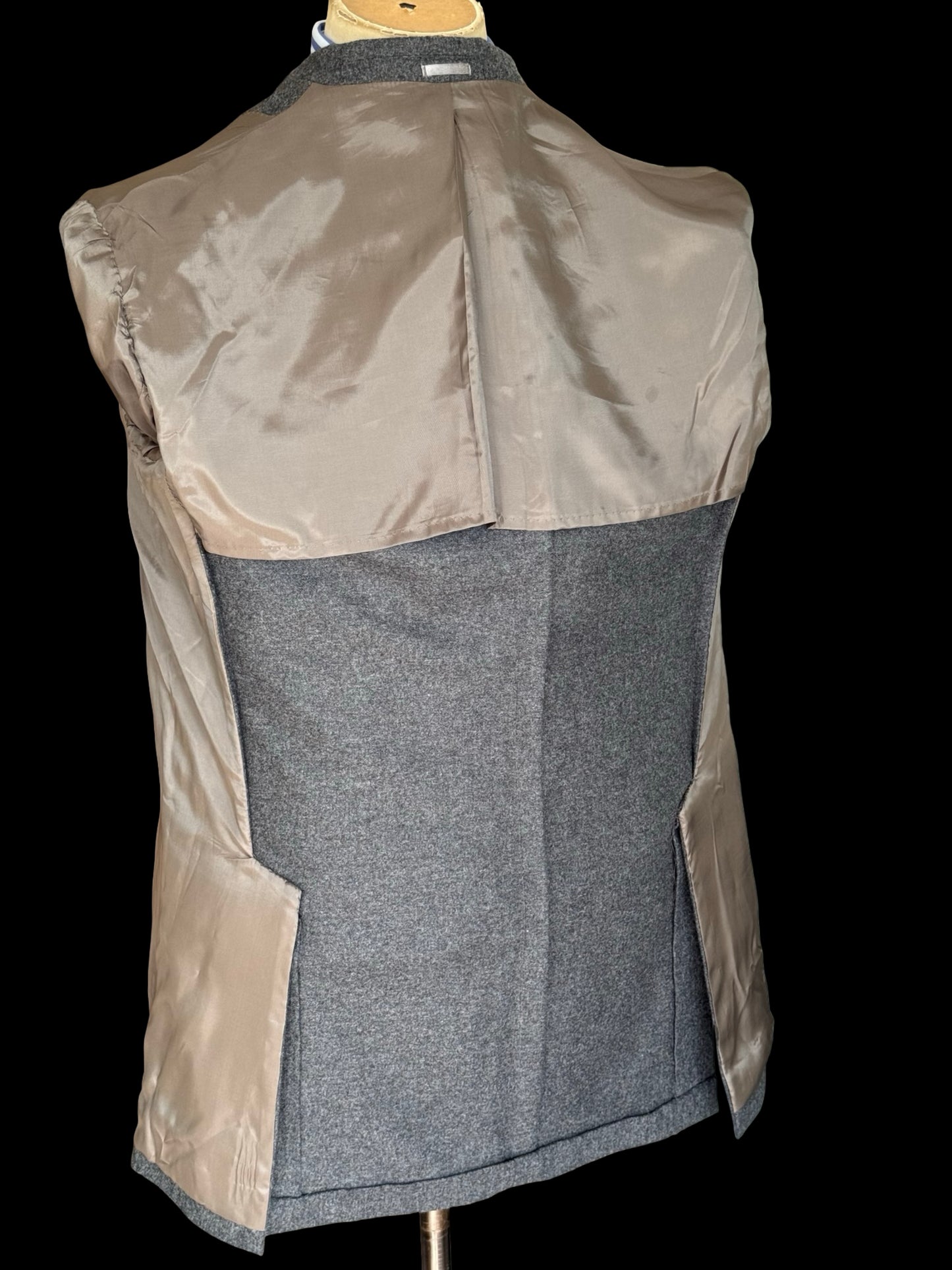 BNWT Natalino Double Breasted Mid Grey Flannel Sport Jacket 44L RRP £525