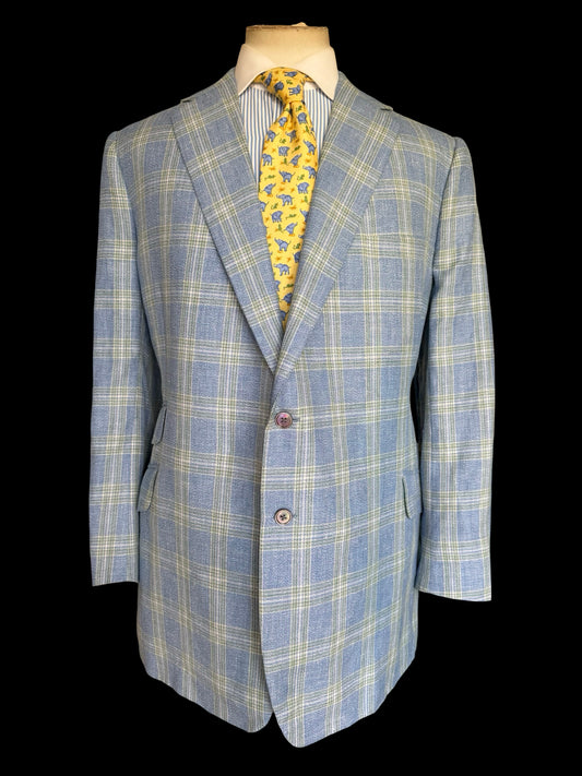 Bespoke John Kent (Kent Haste) Sport Coat 44L Light Blue Savile Row