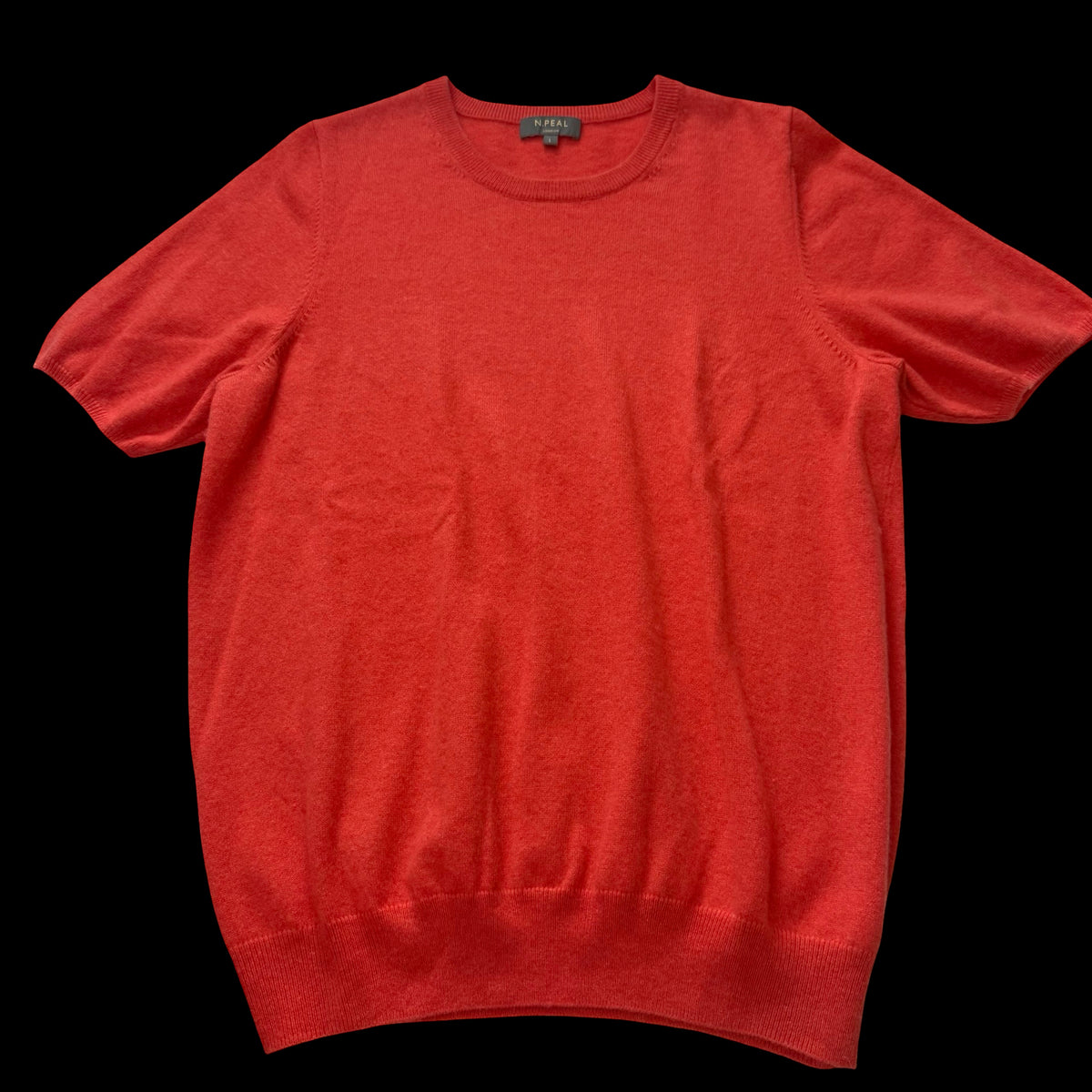 Women’s N Peal Coral Cashmere Short Sleeve Jumper Large RRP £250