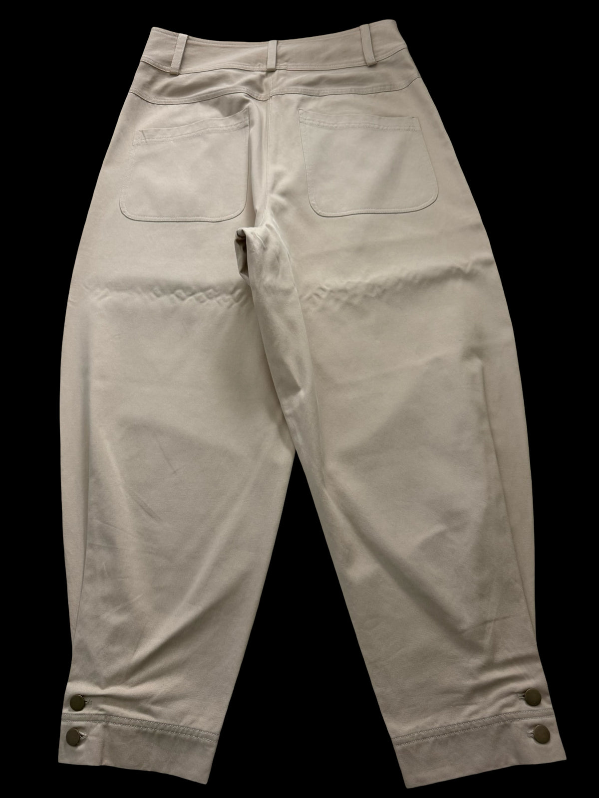 Ulla Johnson Neutral Stone Carrot Wide Leg Trousers US10 UK14