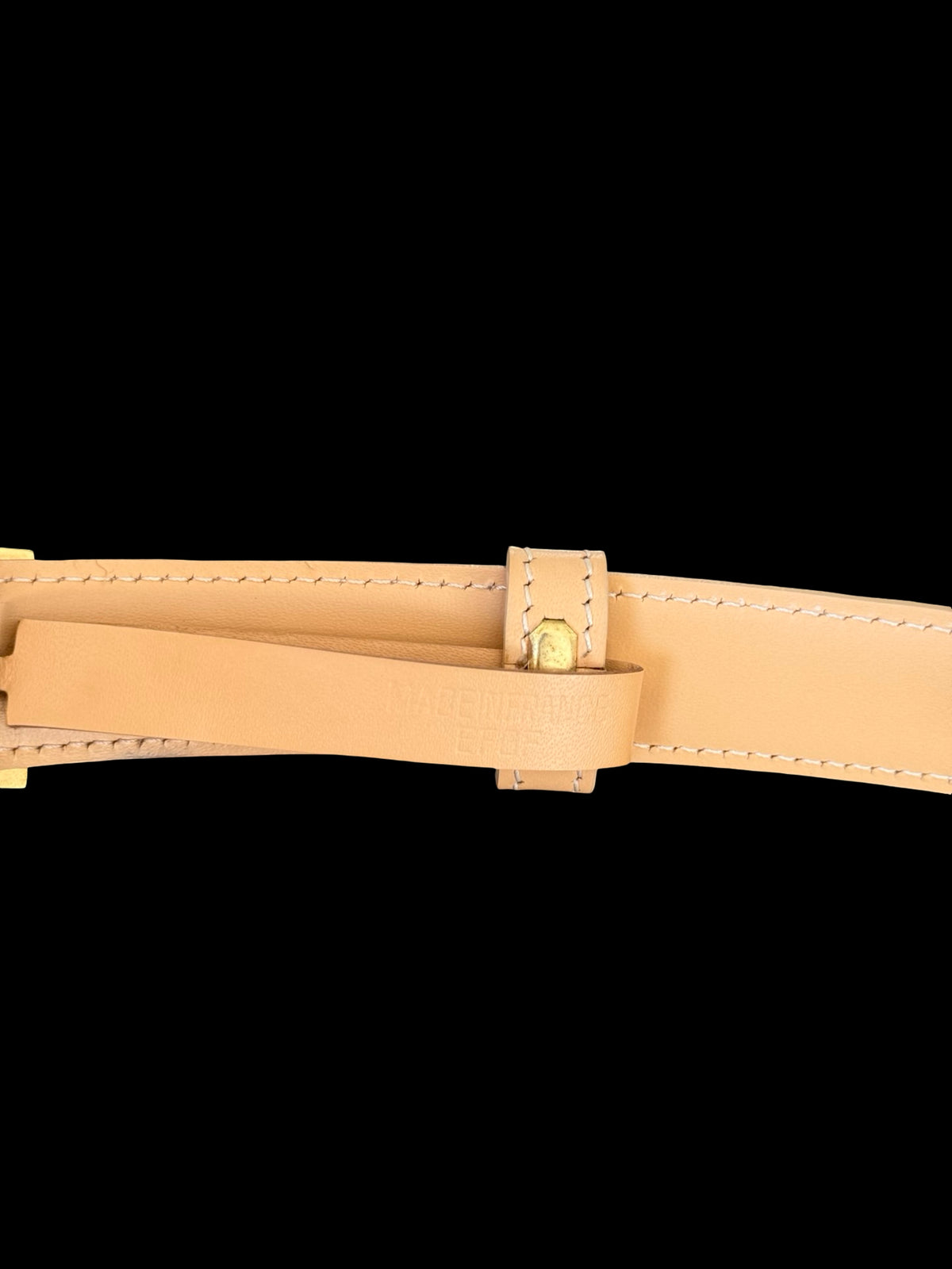 Women’s Cartier Love Thin Belt Size 32” Beige Leather Gold Hardware