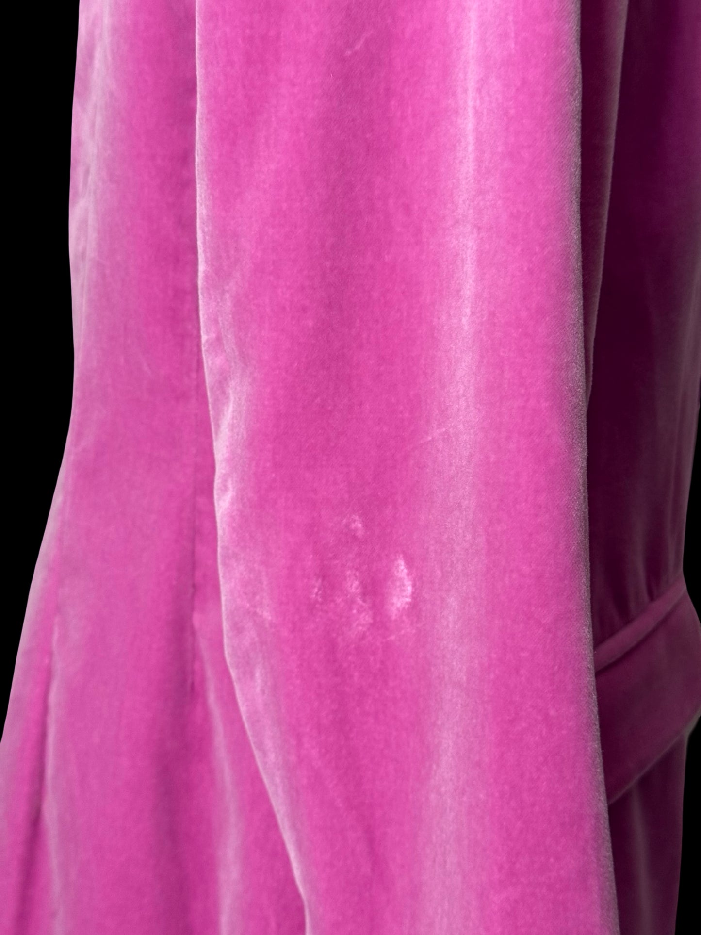 Alice Temperley Pink Velvet Suit UK14 / W28” Wide Leg Made In England