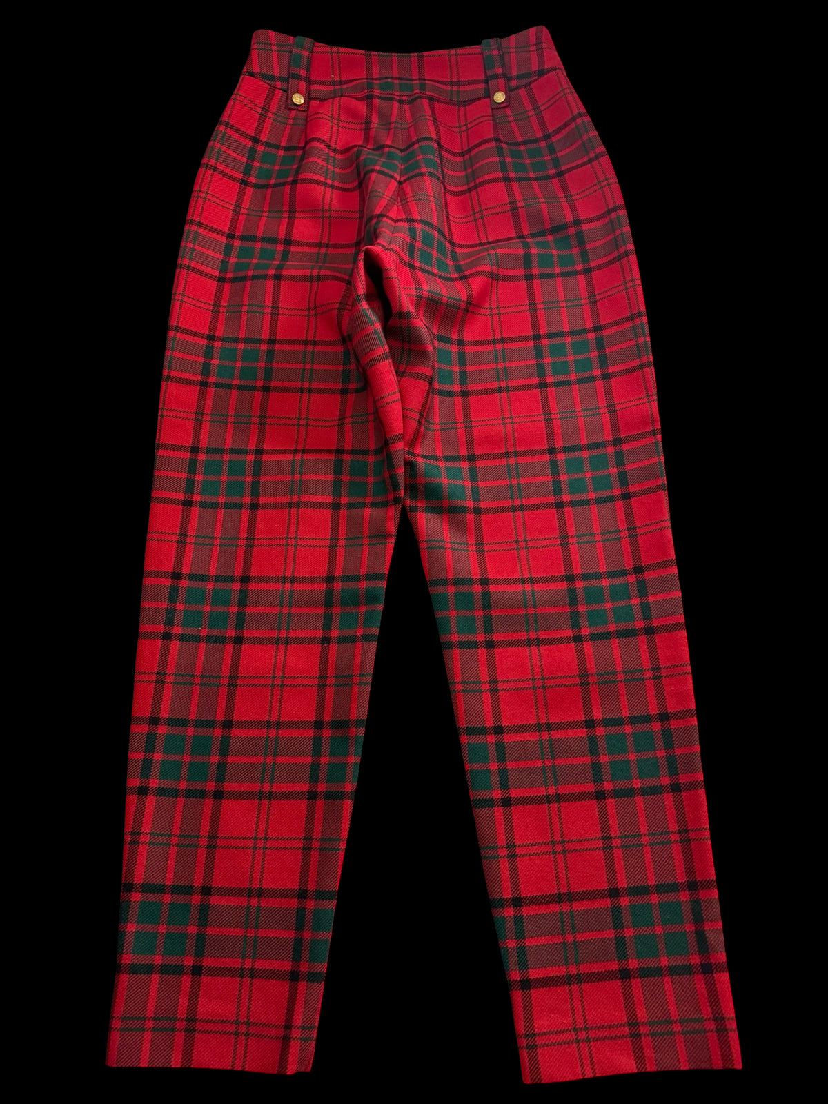 Holland Cooper Red Tartan Peg Trousers UK 14 High Waisted RRP £299