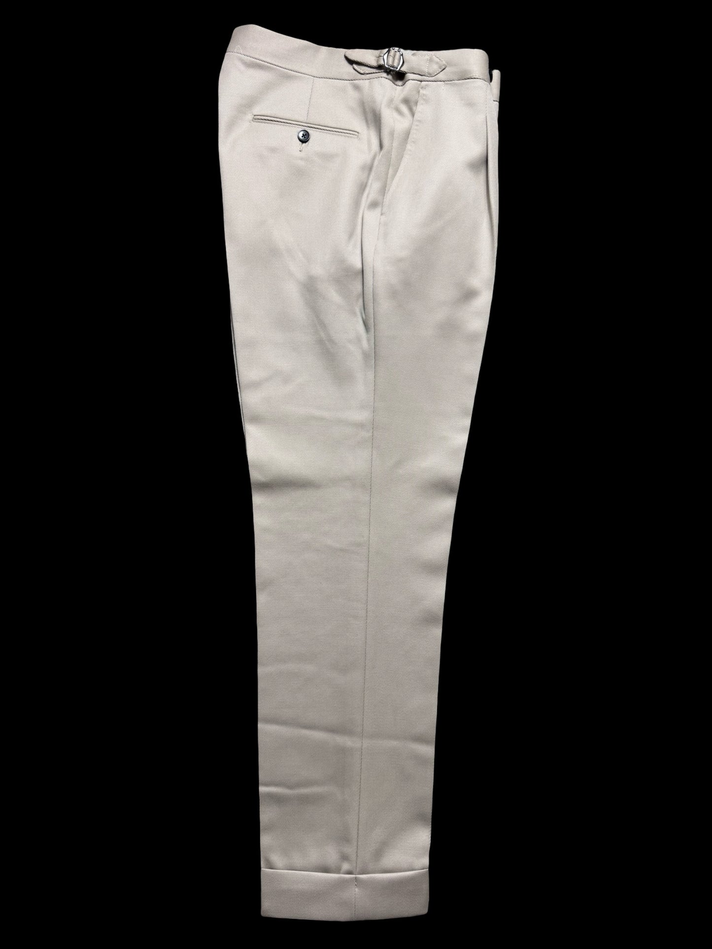 Men’s Natalino Stone Cavalry Wool Twill Pleat Front Trousers W32S RRP £205