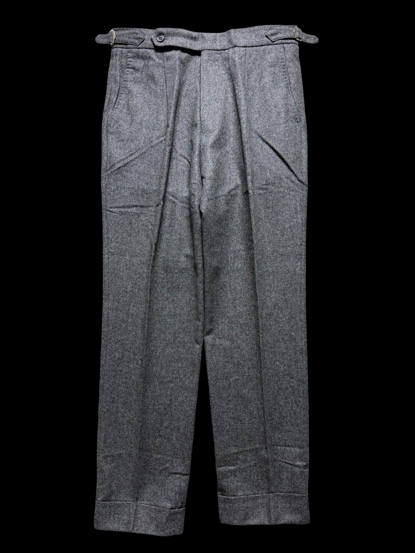 Men’s Natalino Grey Flannel Pleat Front Trousers W30S RRP £195