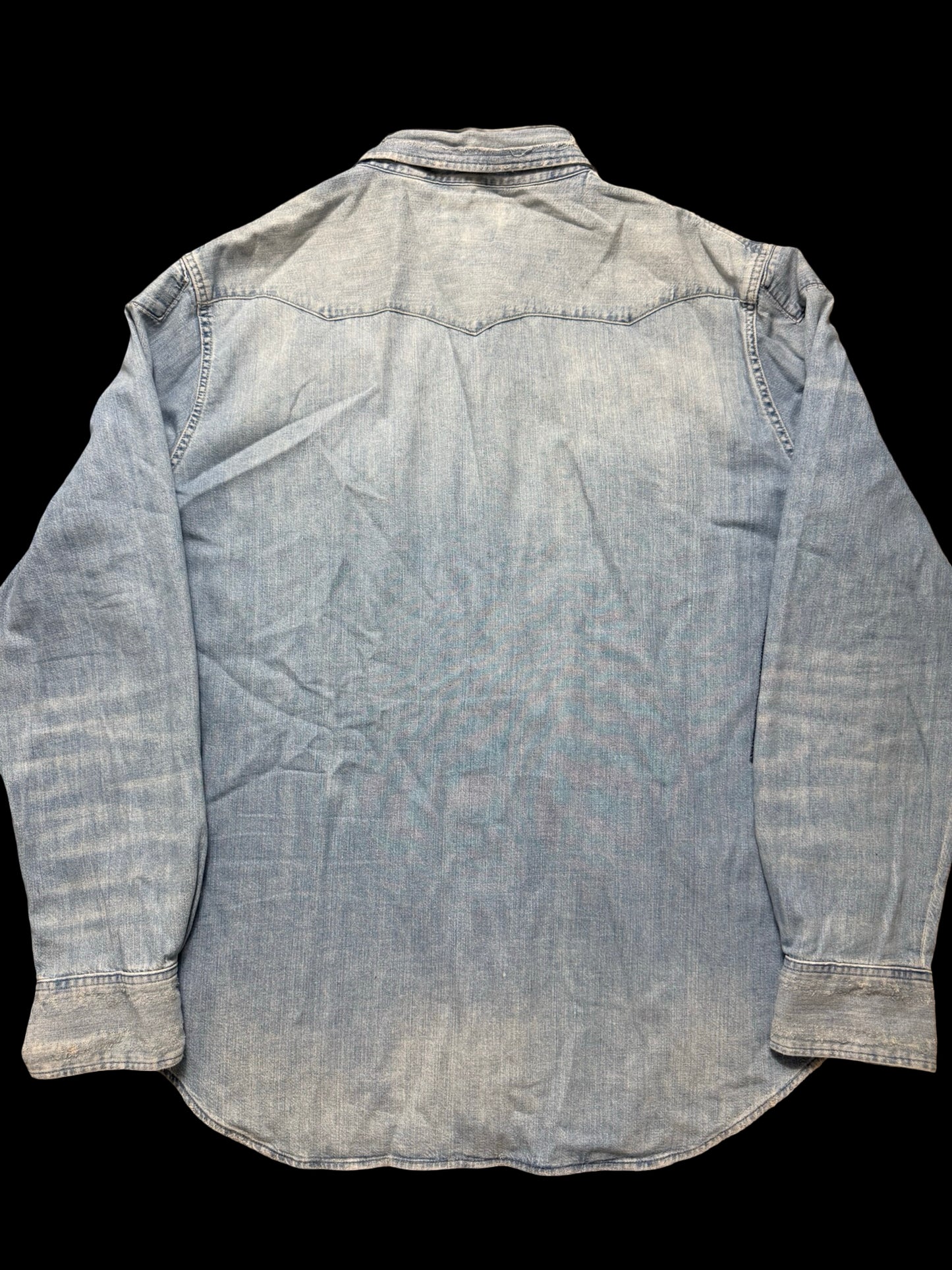 Men’s Polo Ralph Lauren Distressed Denim Western Shirt XXL Denim & Supply RRL