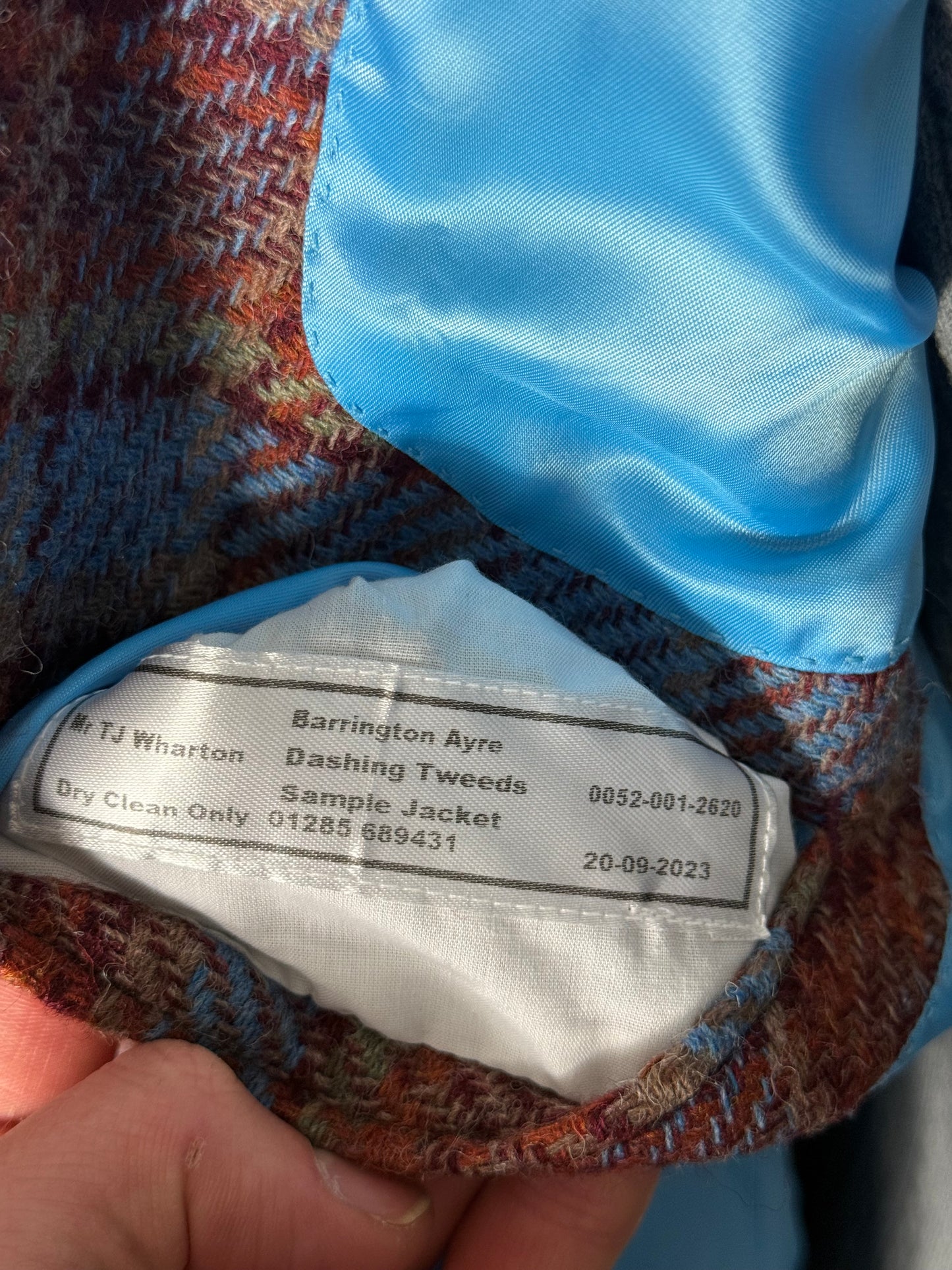 BNWT Bespoke Barrington & Ayre Dashing Tweed Sport Coat 38R RRP £995 Blue Orange