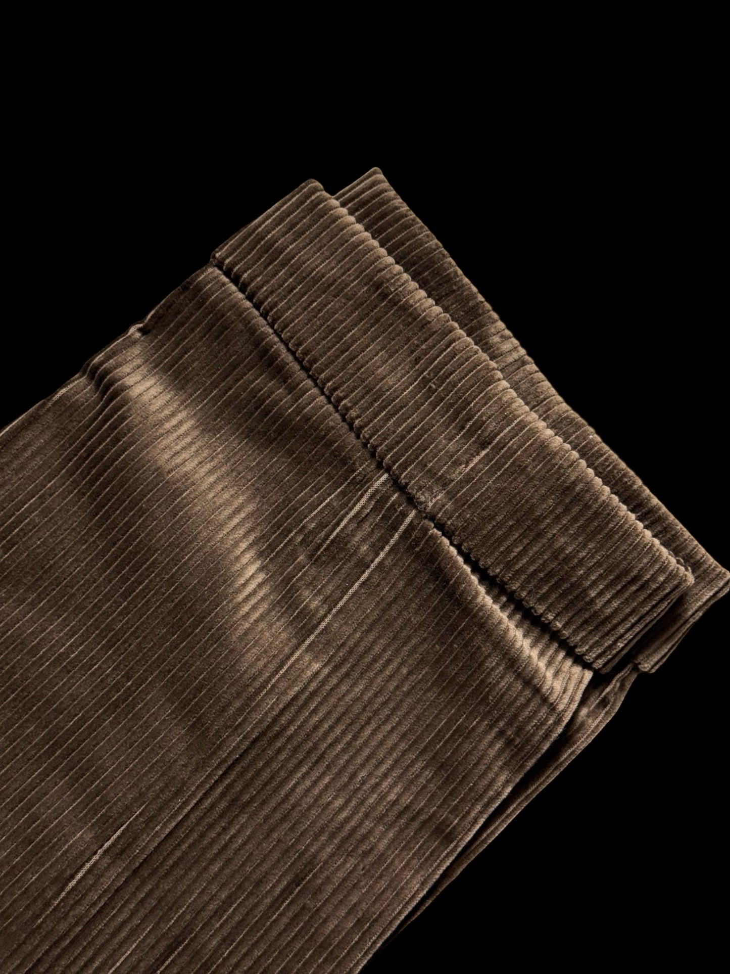 Natalino Brown Corduroy Pleat Front Trousers W31S Drawstring Elasticated Waist
