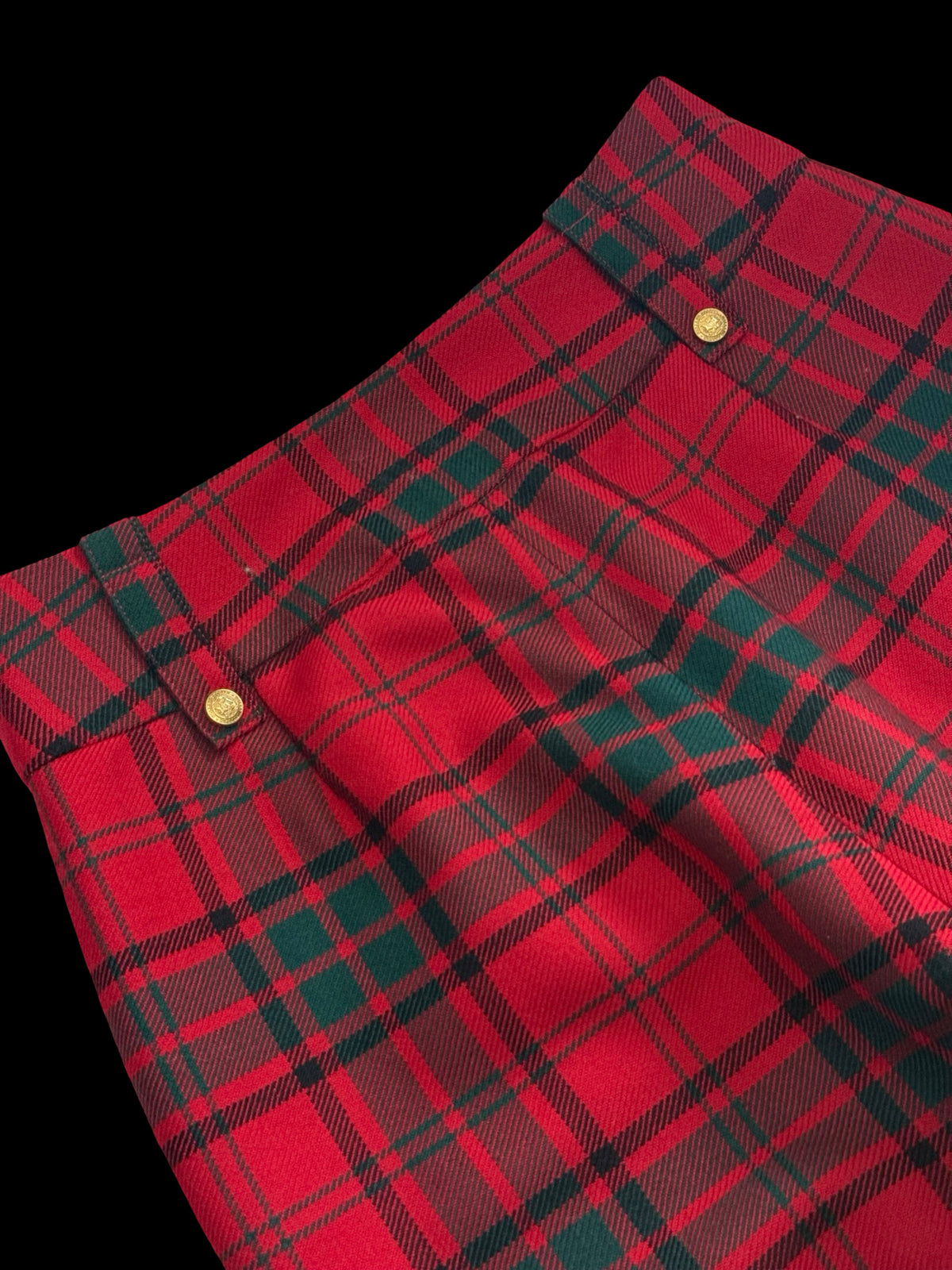 Holland Cooper Red Tartan Peg Trousers UK 14 High Waisted RRP £299