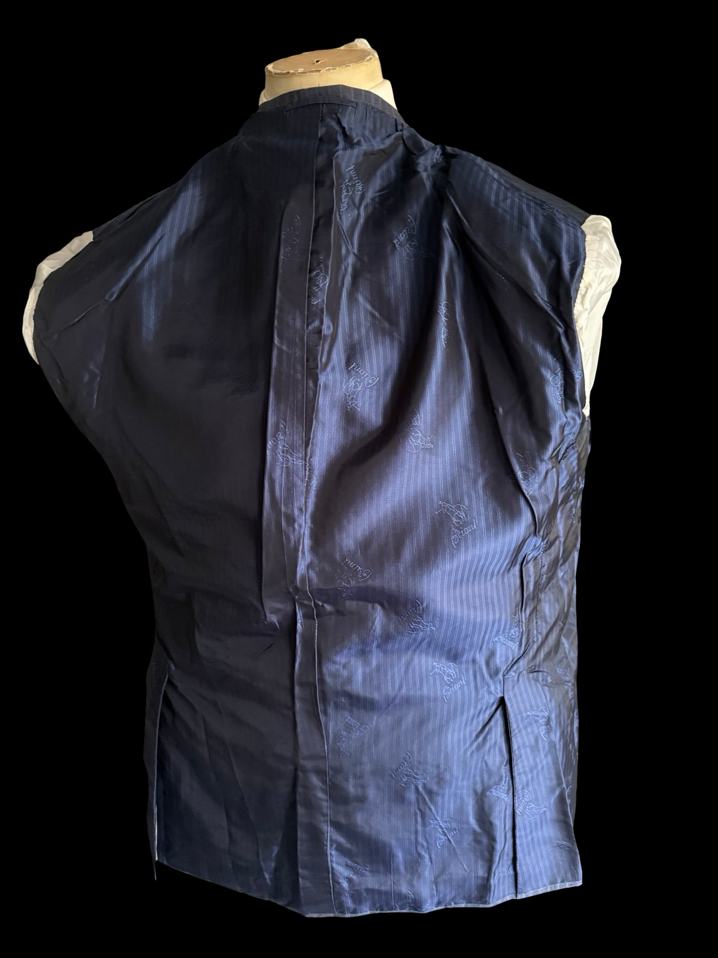 Brioni Navy Pinstripe Senato Suit 48R / W40R Wool Silk RRP £4k