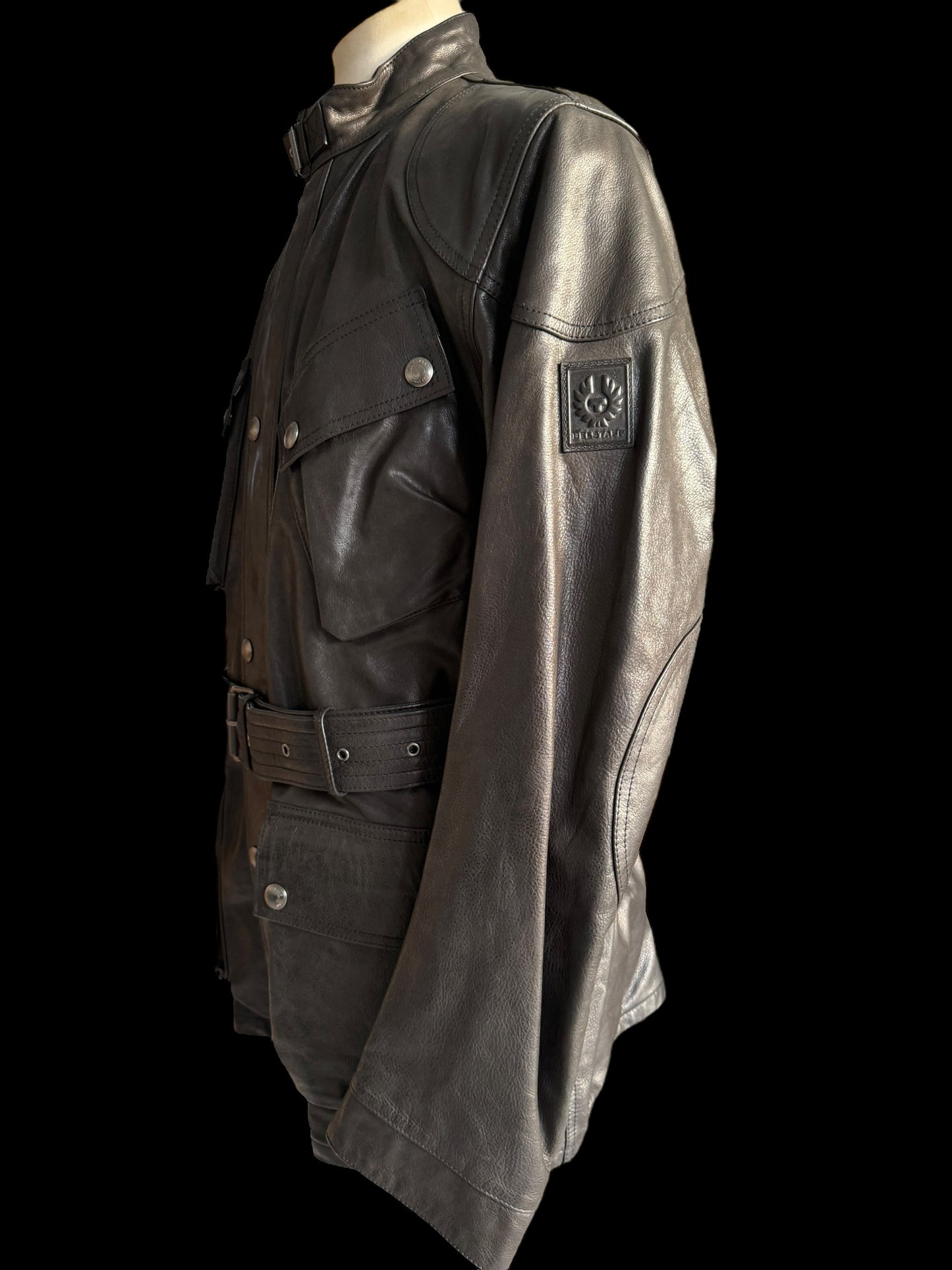 Men’s Belstaff Trialmaster Panther Leather Jacket Size 46” / XXL Black RRP £1350